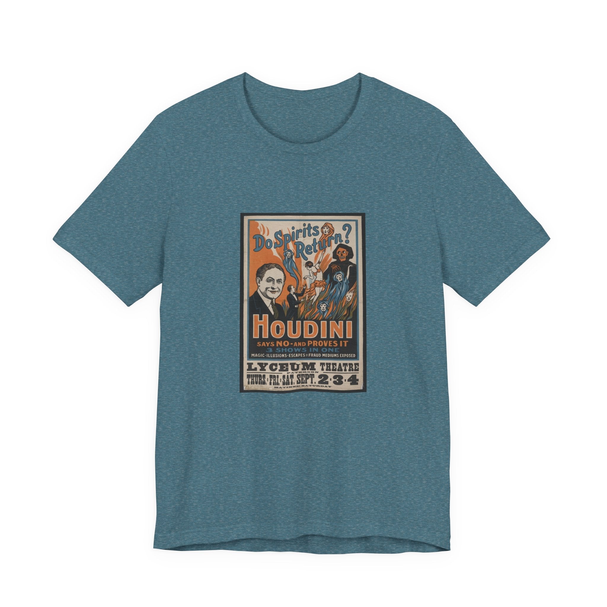 POP Culture Classics Houdini Do Spirits Return Unisex Jersey Short Sleeve T-Shirt - POPvault