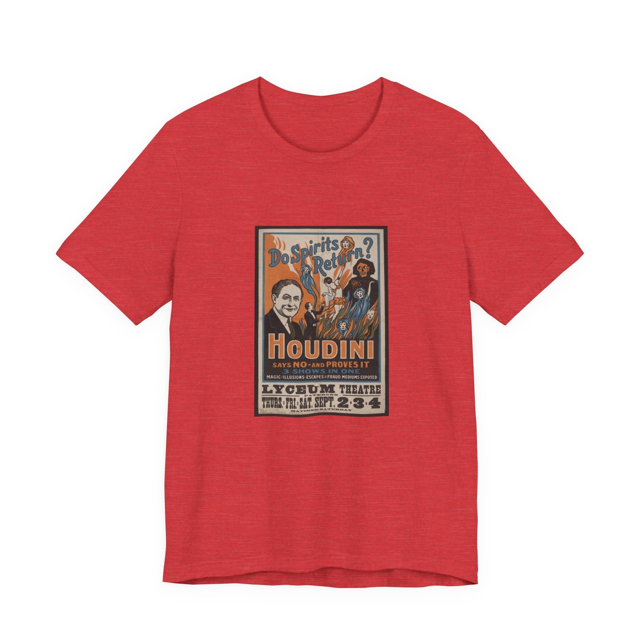 POP Culture Classics Houdini Do Spirits Return Unisex Jersey Short Sleeve T-Shirt - POPvault