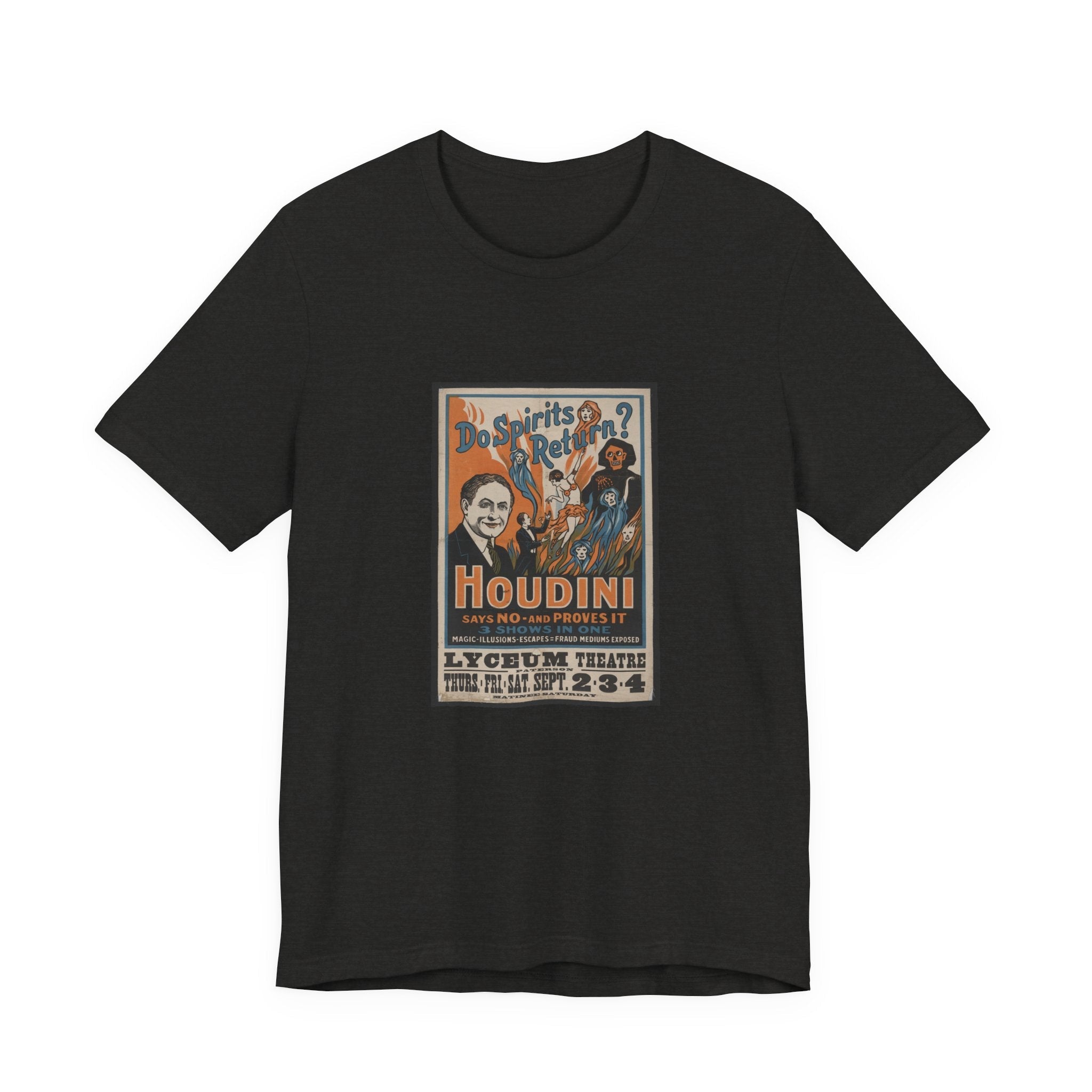 POP Culture Classics Houdini Do Spirits Return Unisex Jersey Short Sleeve T-Shirt - POPvault