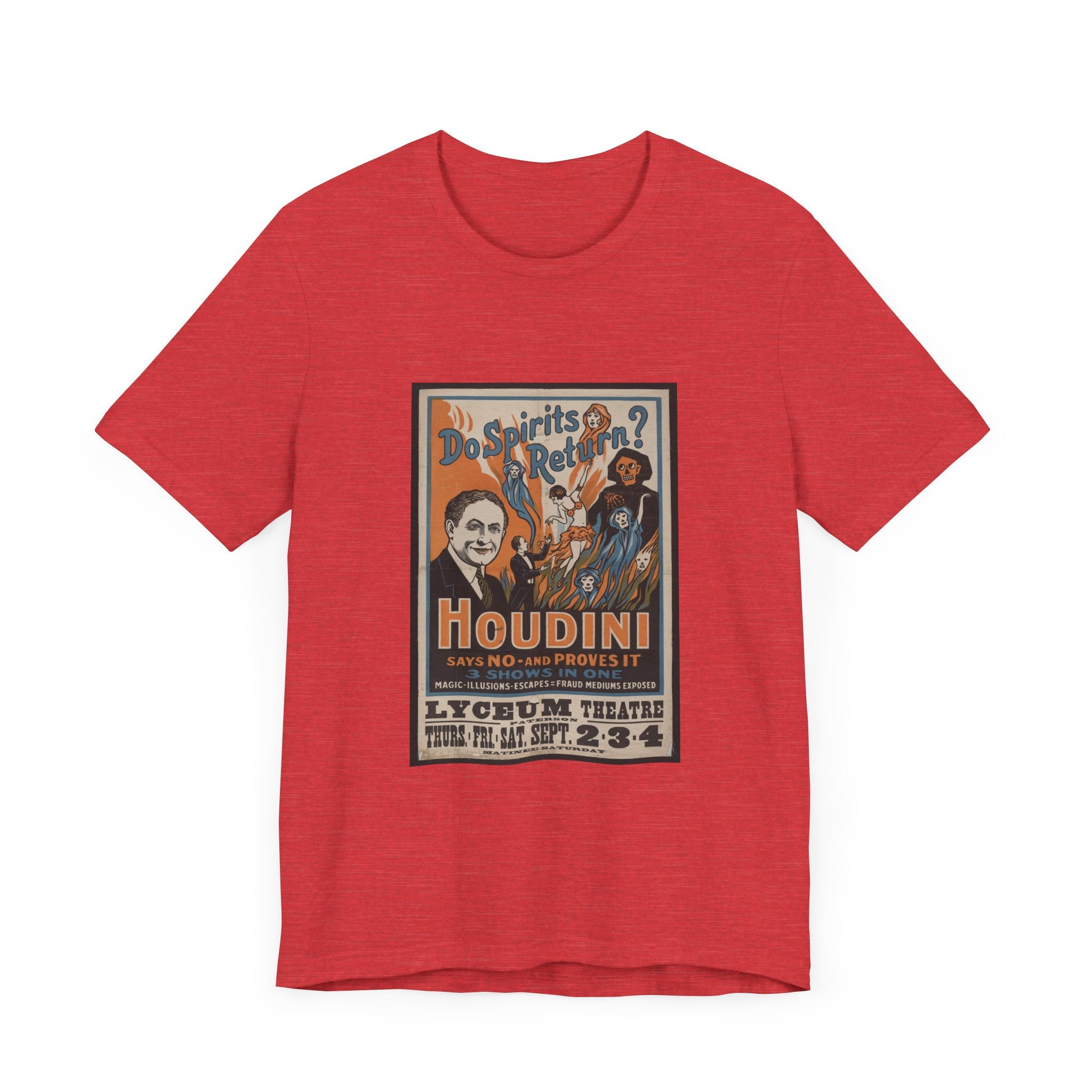 POP Culture Classics Houdini Do Spirits Return Unisex Jersey Short Sleeve T-Shirt - POPvault