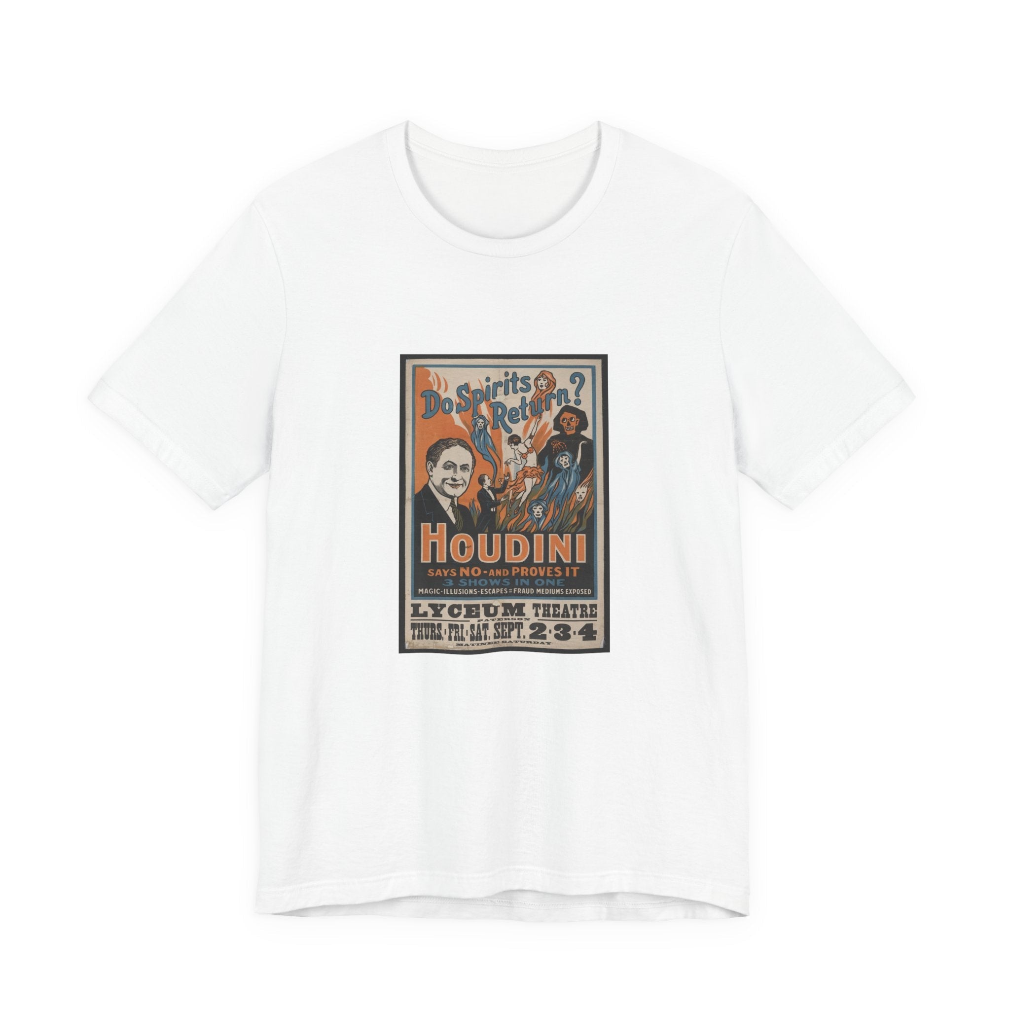 POP Culture Classics Houdini Do Spirits Return Unisex Jersey Short Sleeve T-Shirt - POPvault