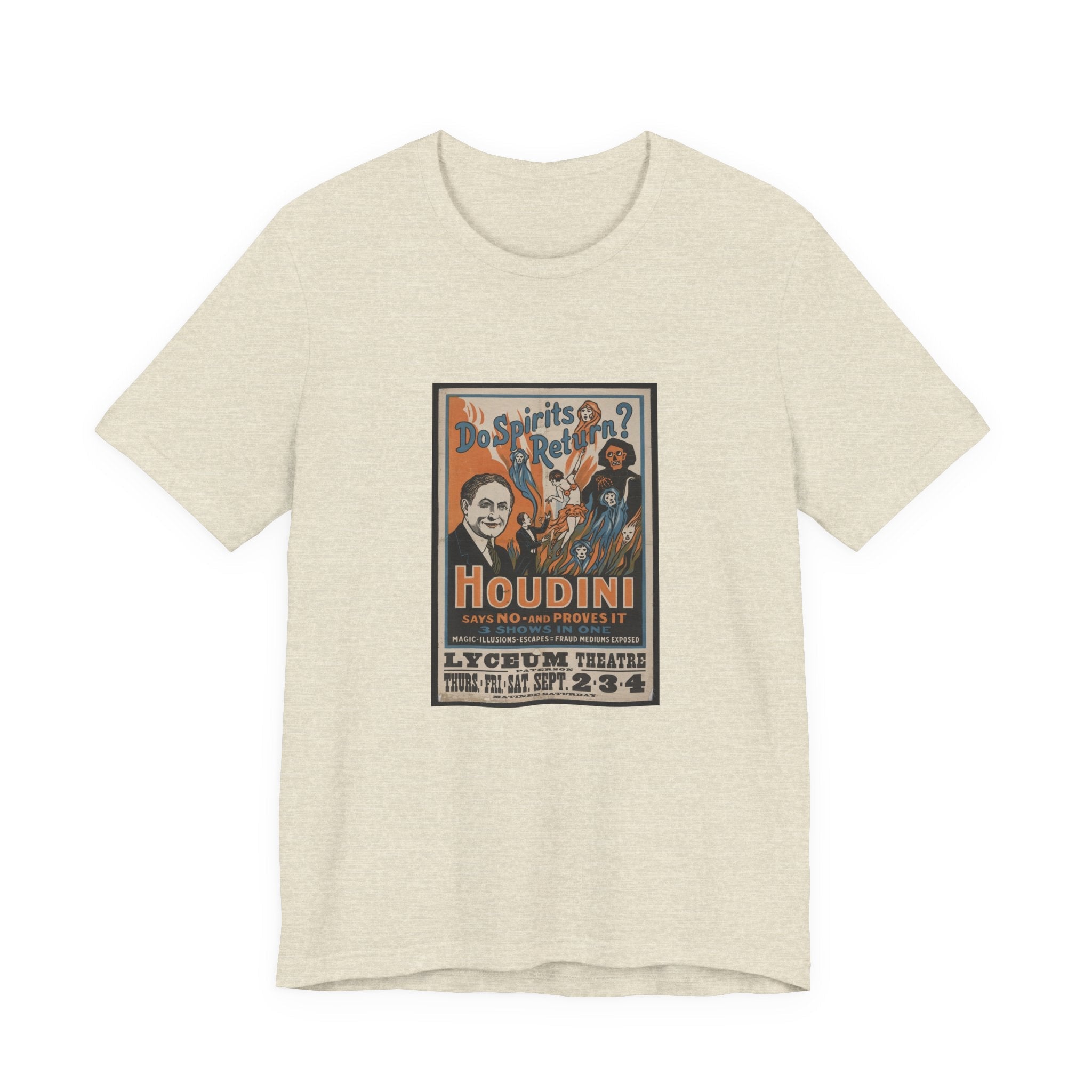 POP Culture Classics Houdini Do Spirits Return Unisex Jersey Short Sleeve T-Shirt - POPvault