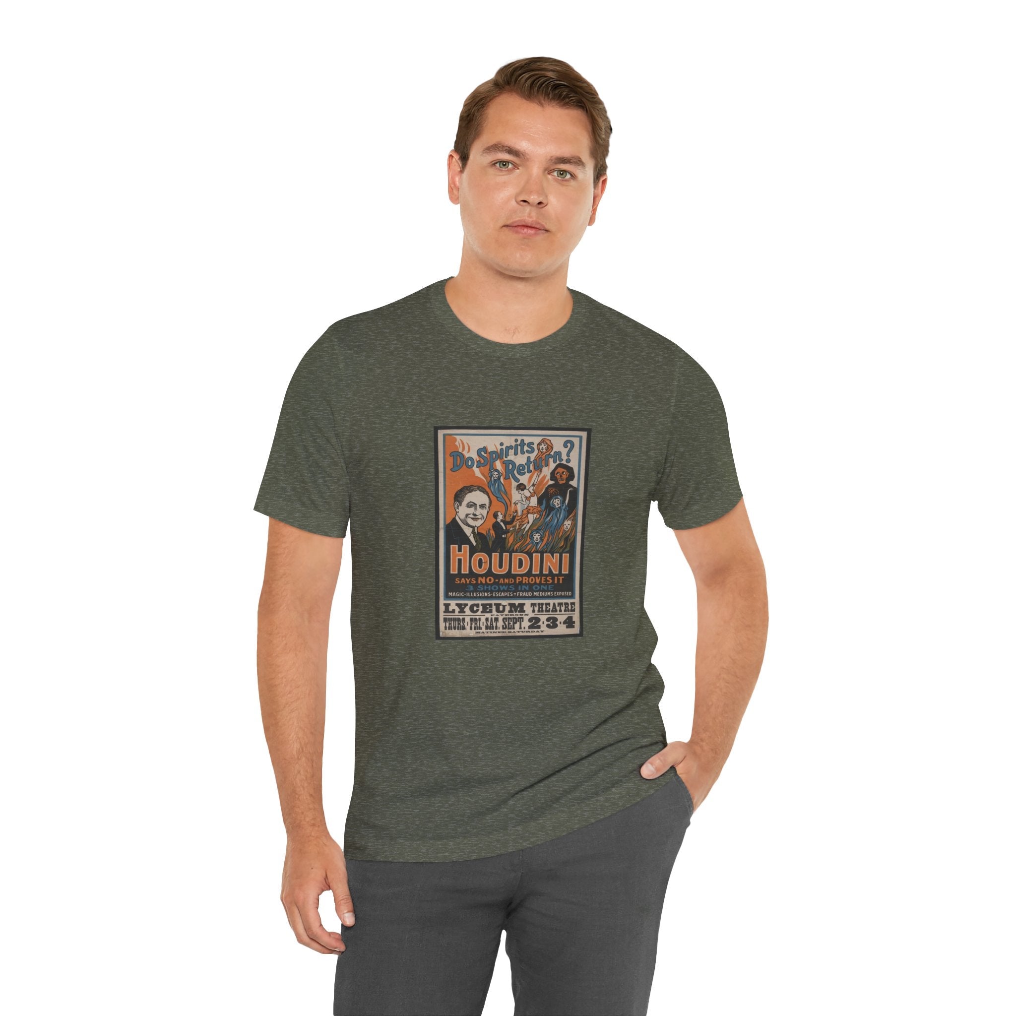 POP Culture Classics Houdini Do Spirits Return Unisex Jersey Short Sleeve T-Shirt - POPvault