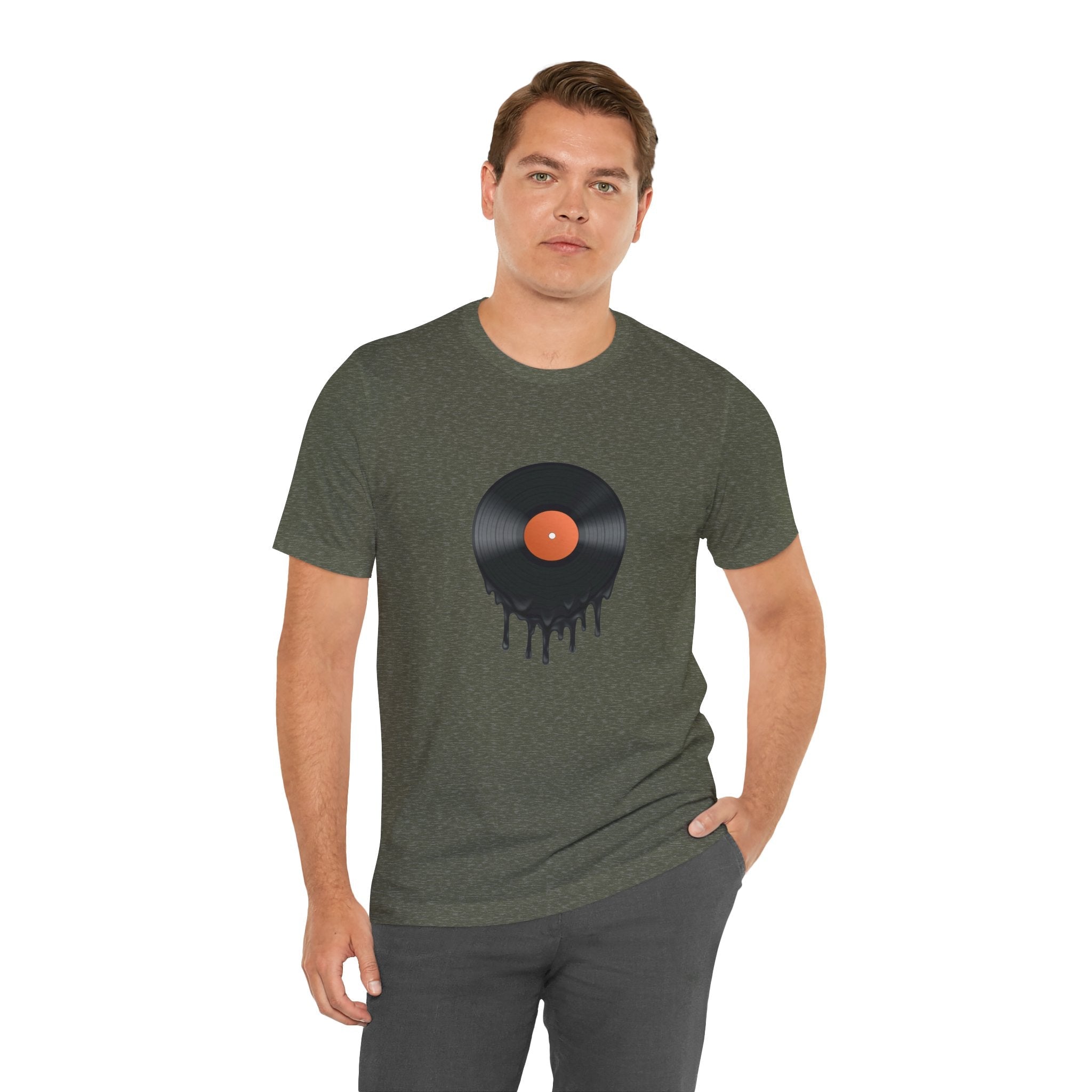 POP Culture Classics Melting Record Unisex Jersey Short Sleeve T-Shirt - POPvault