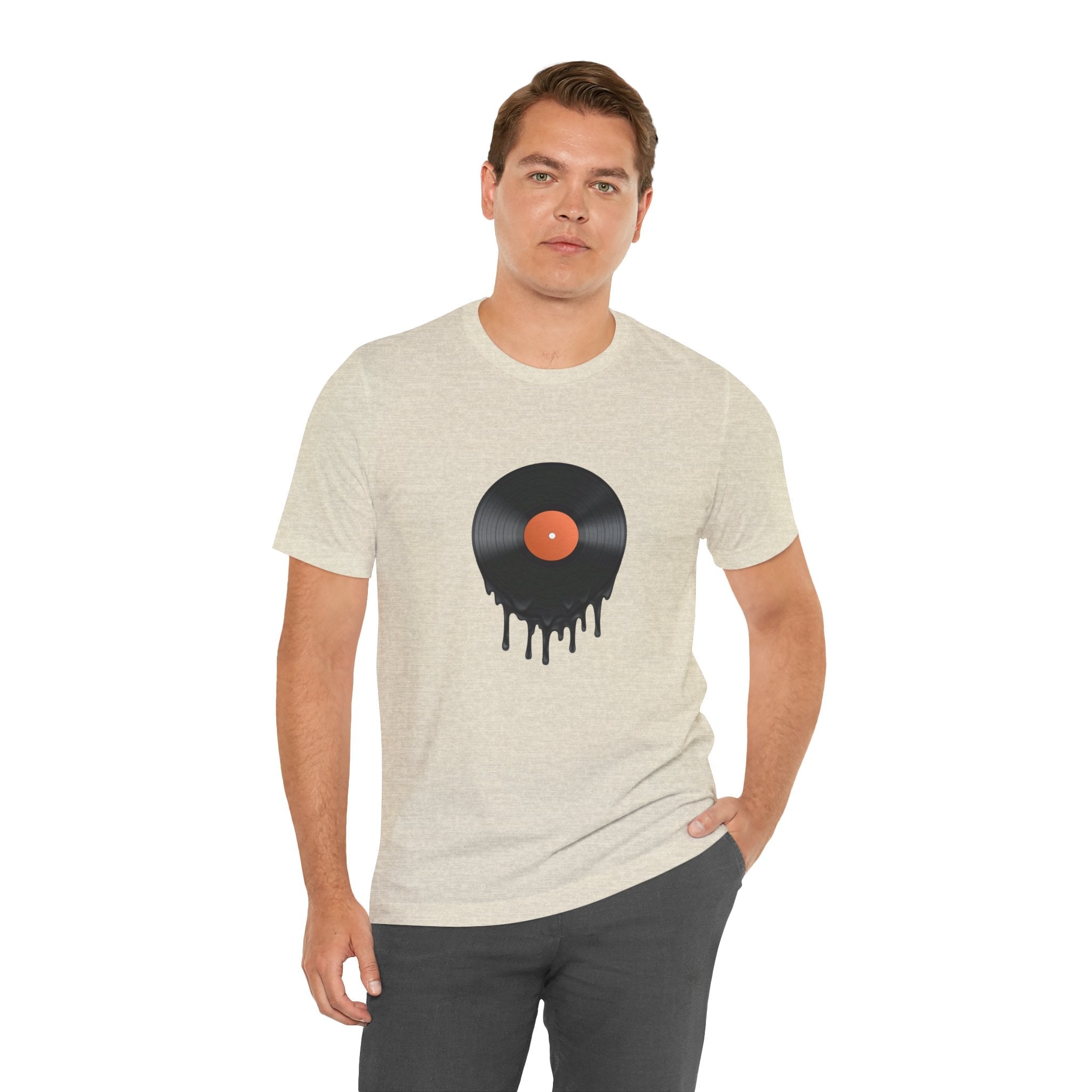 POP Culture Classics Melting Record Unisex Jersey Short Sleeve T-Shirt - POPvault