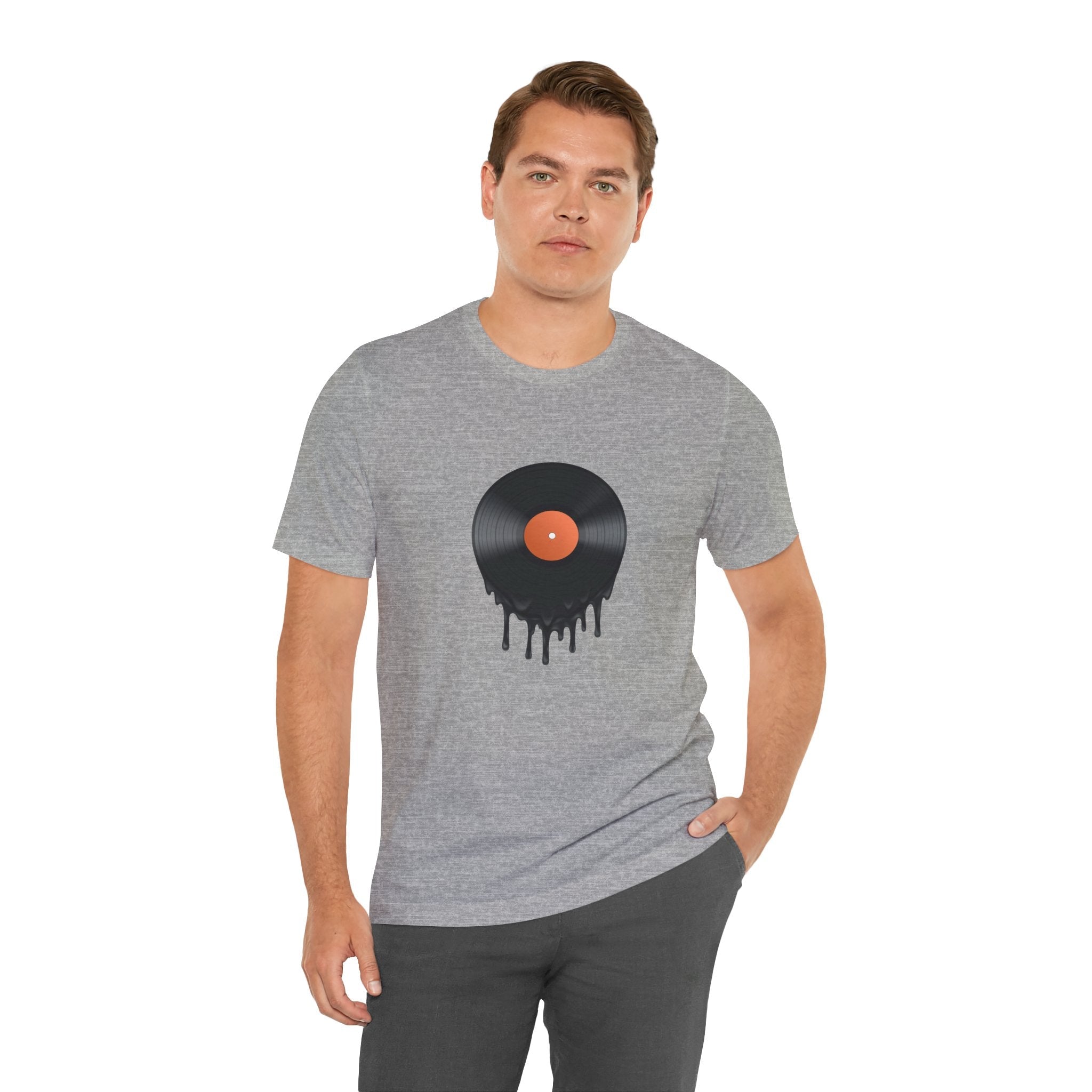 POP Culture Classics Melting Record Unisex Jersey Short Sleeve T-Shirt - POPvault