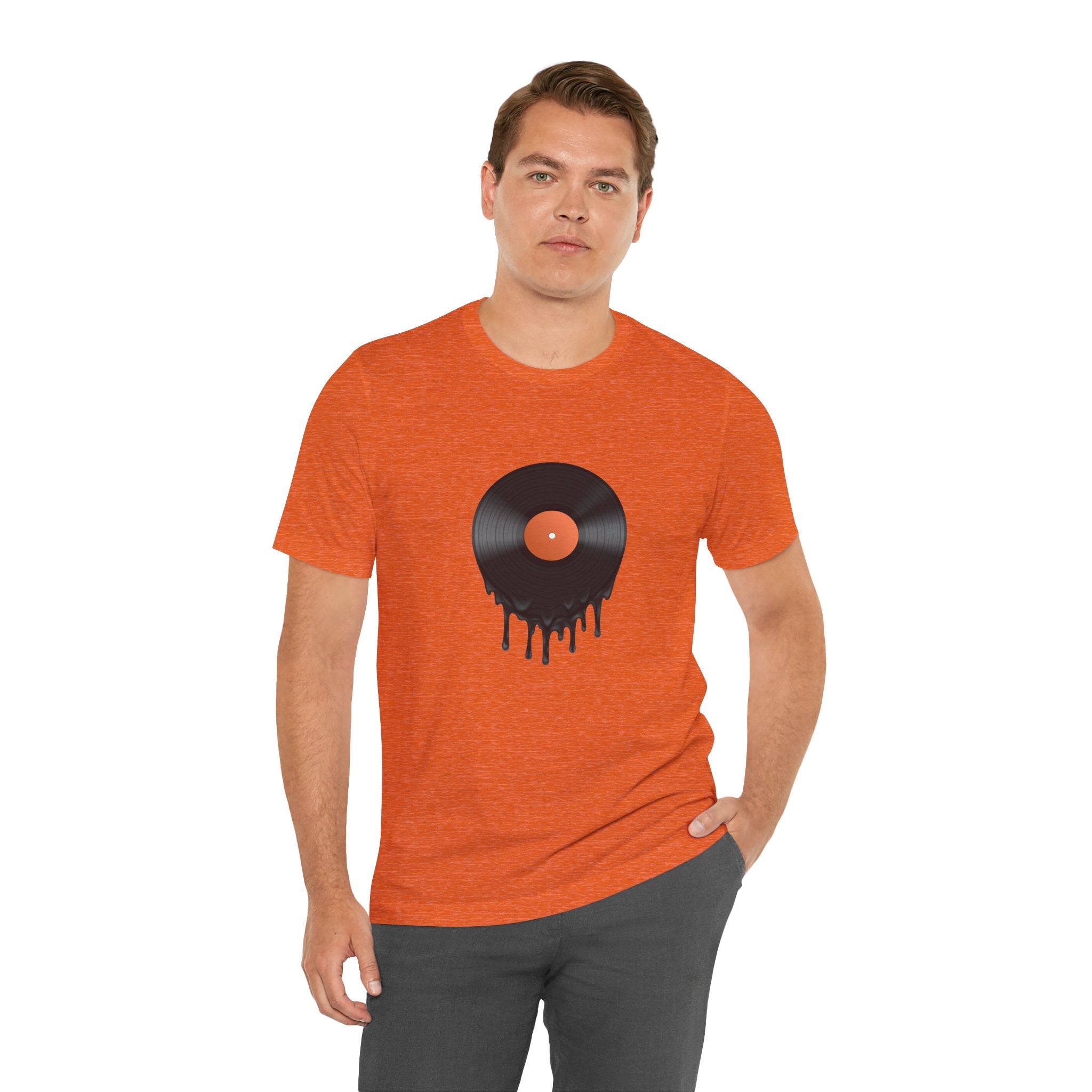 POP Culture Classics Melting Record Unisex Jersey Short Sleeve T-Shirt - POPvault