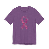 POP Culture Classics Pink Ribbons Unisex Jersey Short Sleeve T-Shirt - POPvault