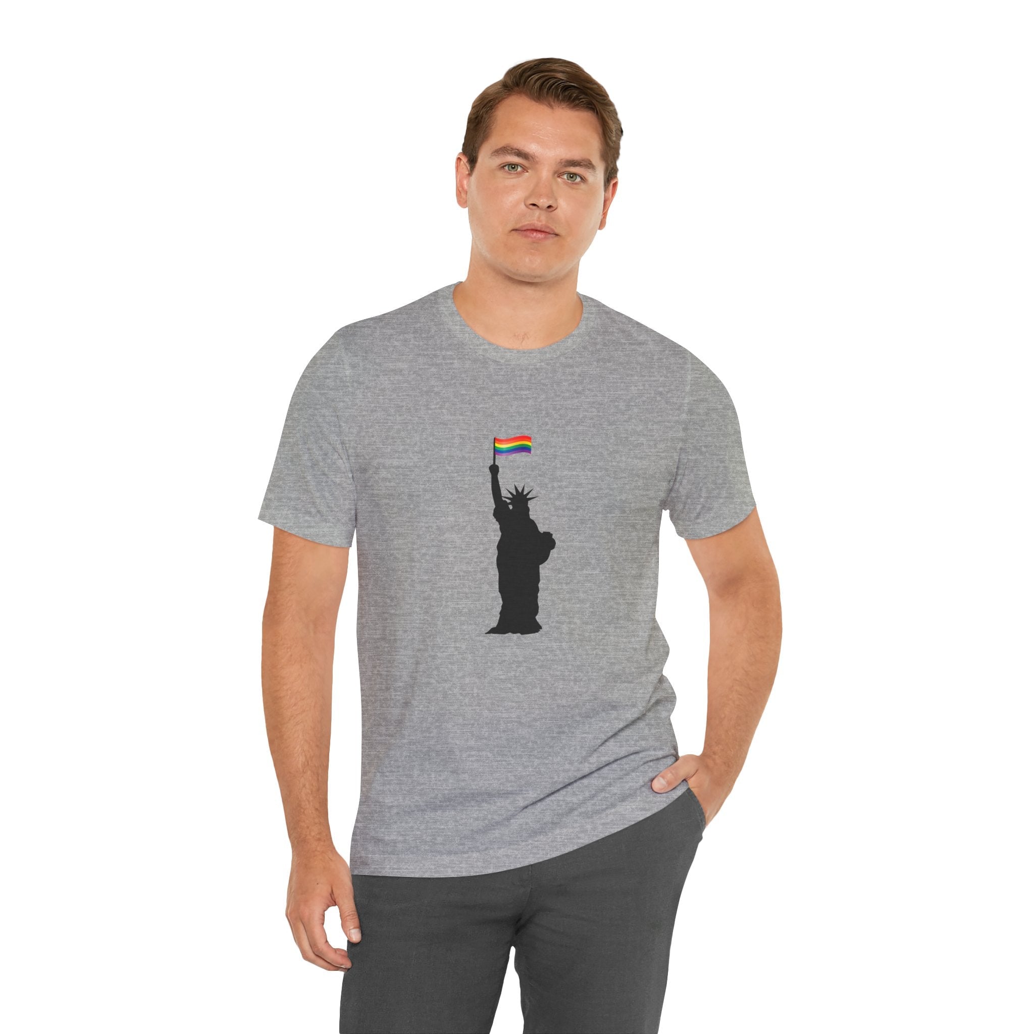 POP Culture Classics Pride Lady Liberty Unisex Jersey Short Sleeve T-Shirt - POPvault