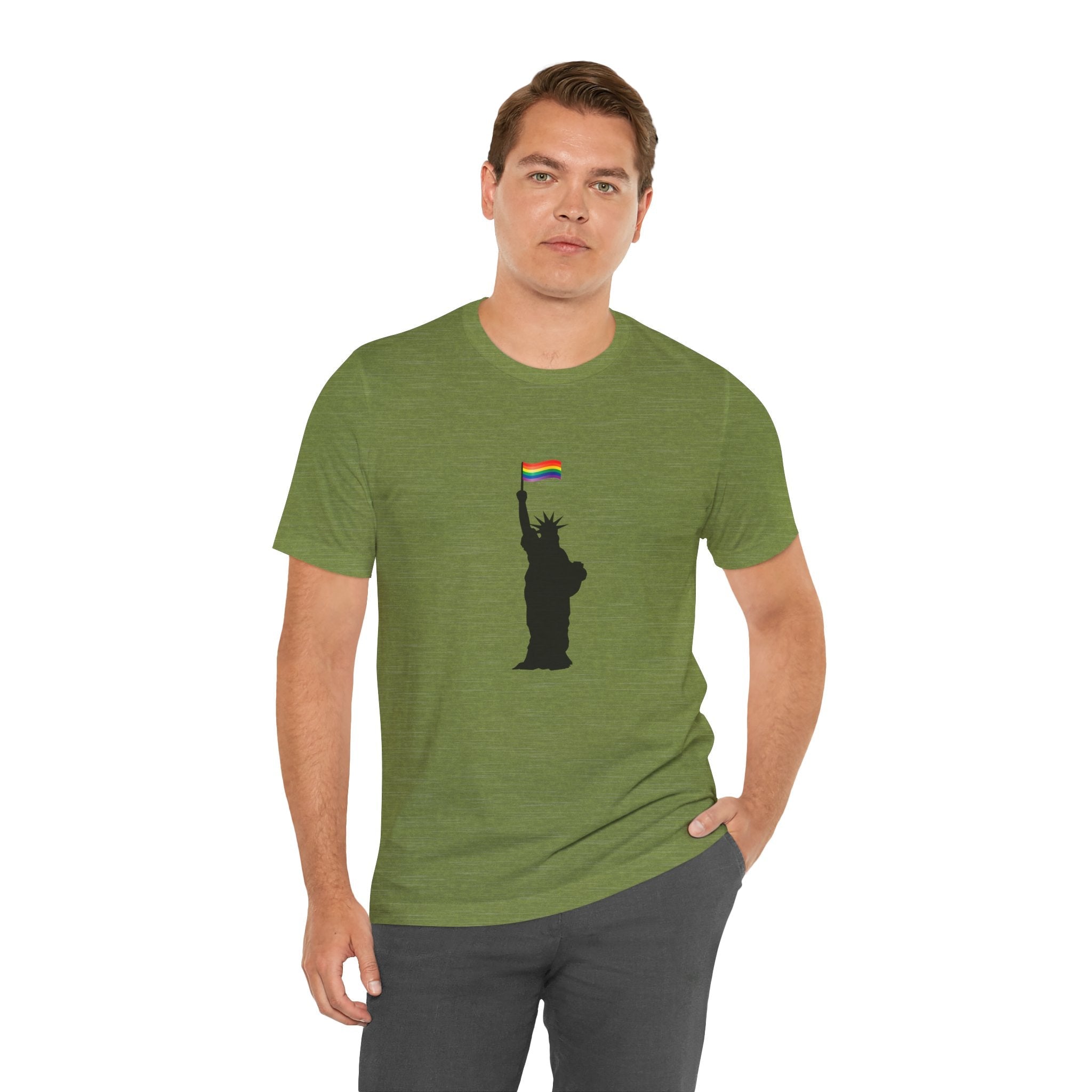 POP Culture Classics Pride Lady Liberty Unisex Jersey Short Sleeve T-Shirt - POPvault