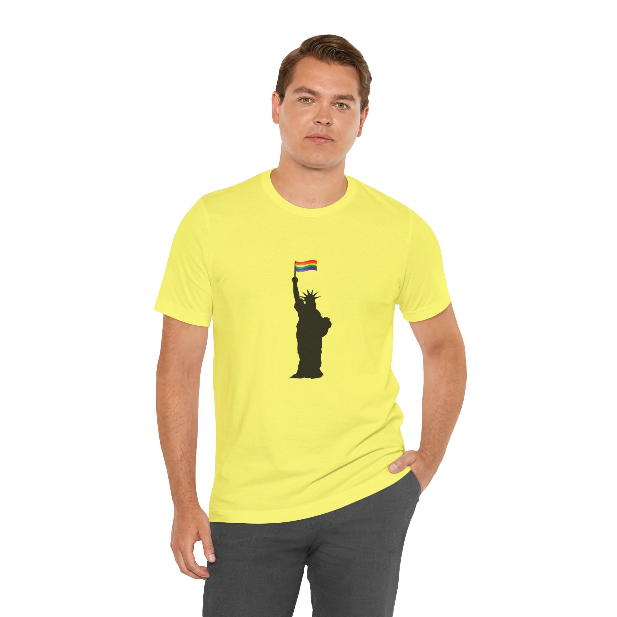 POP Culture Classics Pride Lady Liberty Unisex Jersey Short Sleeve T-Shirt - POPvault