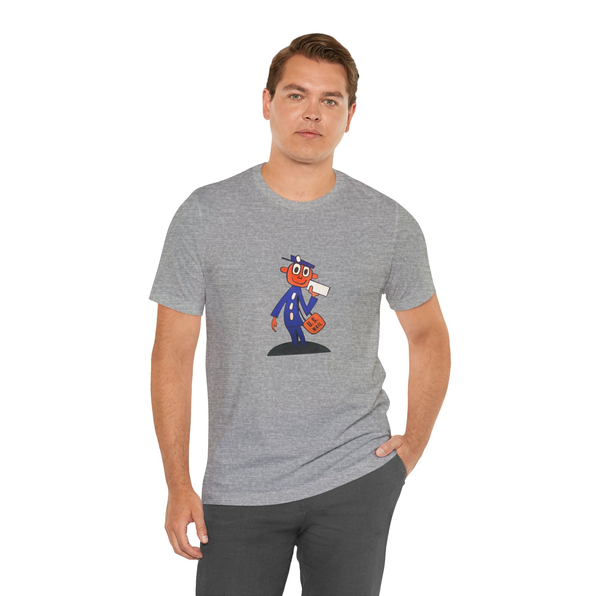 POP Culture Classics Retro Mailman Logo Unisex Jersey Short Sleeve T-Shirt - POPvault