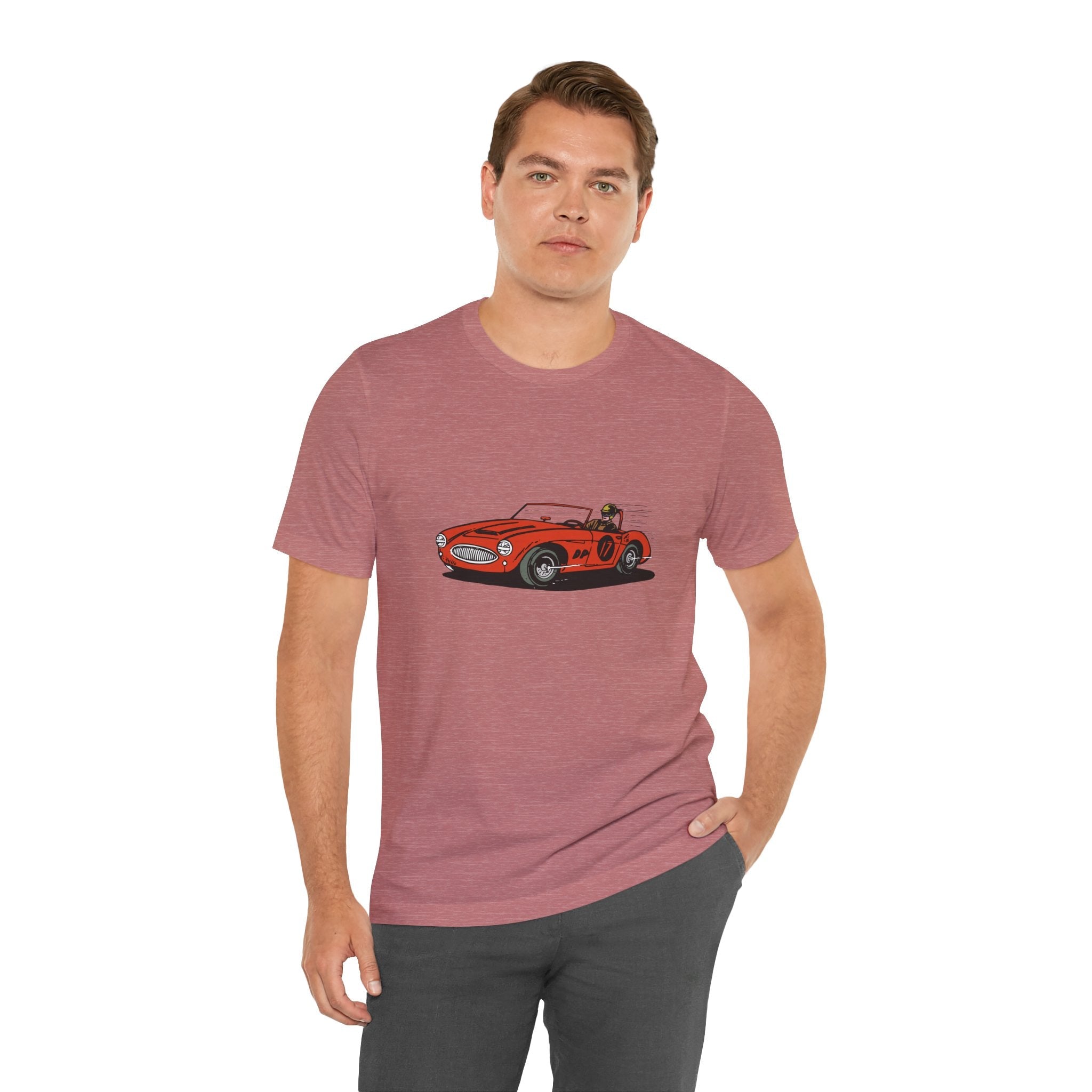 POP Culture Classics Retro Race Car Unisex Jersey Short Sleeve T-Shirt - POPvault