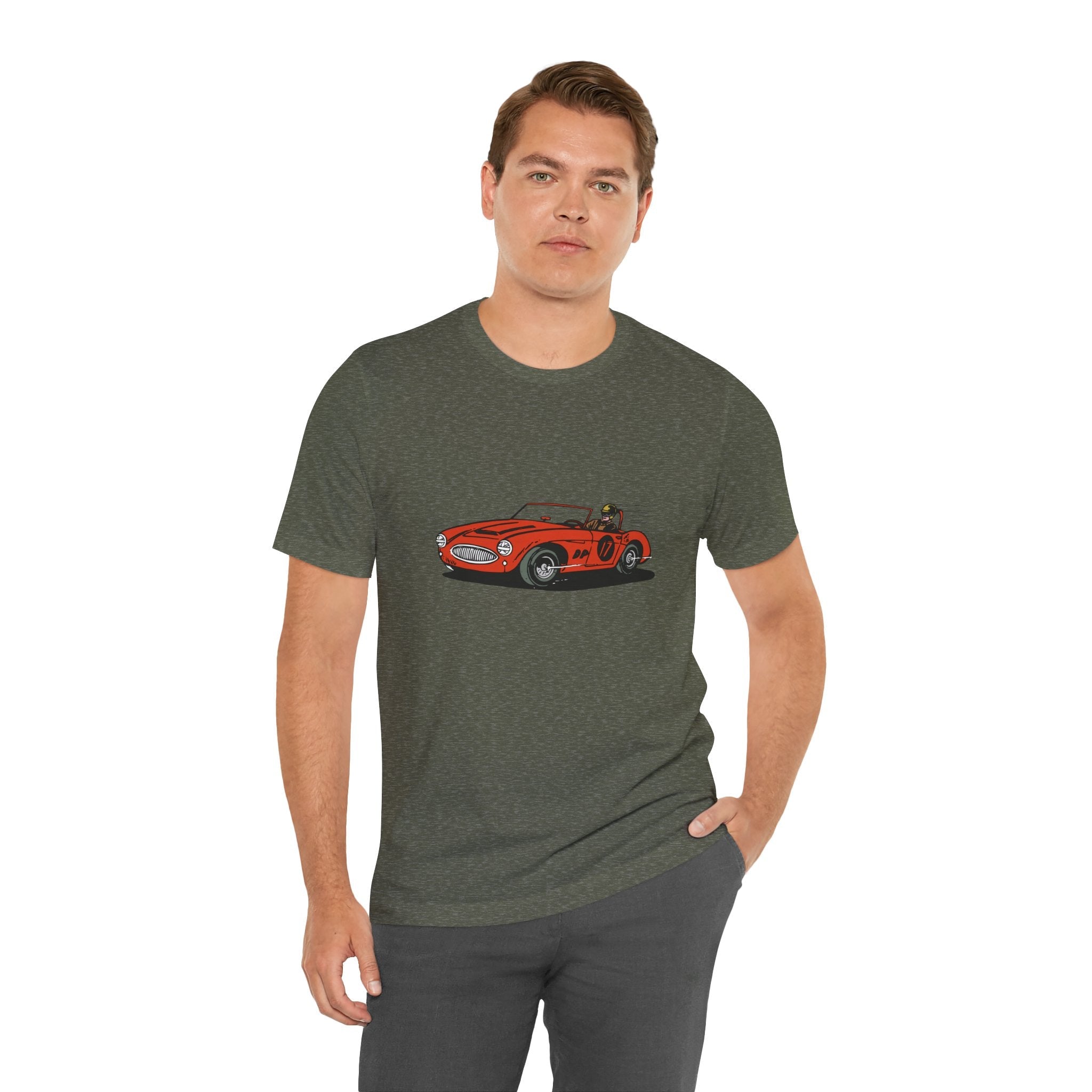 POP Culture Classics Retro Race Car Unisex Jersey Short Sleeve T-Shirt - POPvault