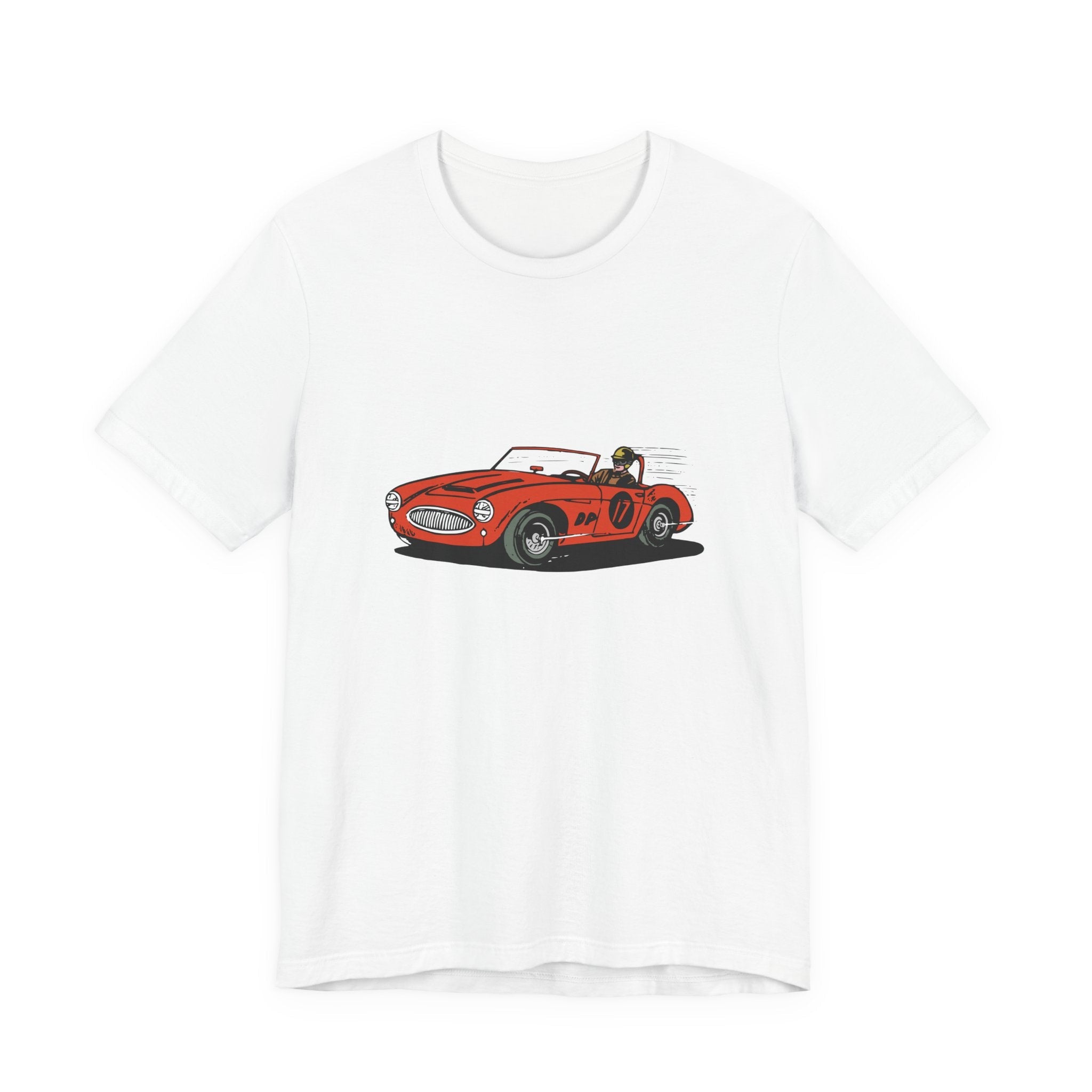 POP Culture Classics Retro Race Car Unisex Jersey Short Sleeve T-Shirt - POPvault