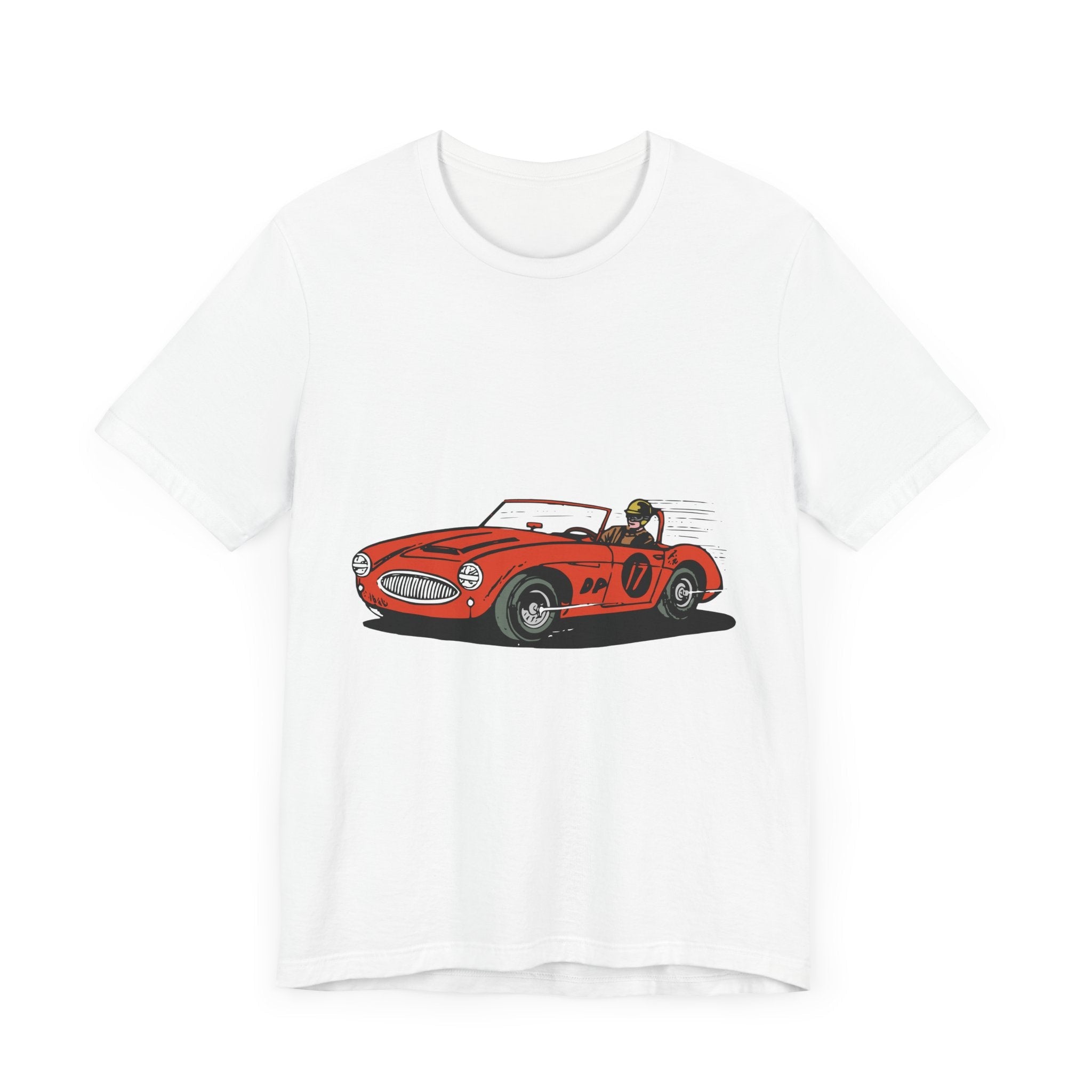 POP Culture Classics Retro Race Car Unisex Jersey Short Sleeve T-Shirt - POPvault