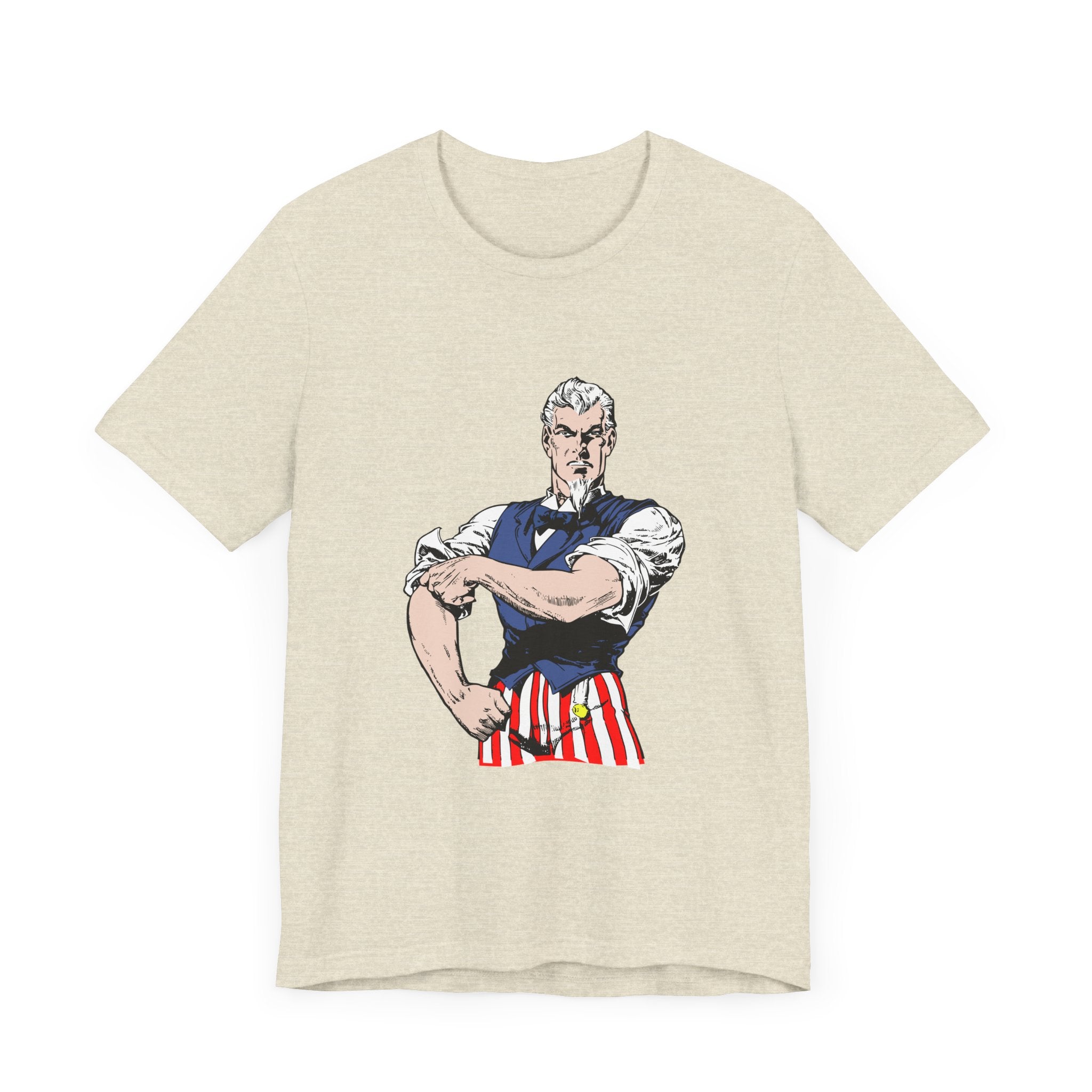 POP Culture Classics Tough Uncle Sam Unisex Jersey Short Sleeve T-Shirt - POPvault