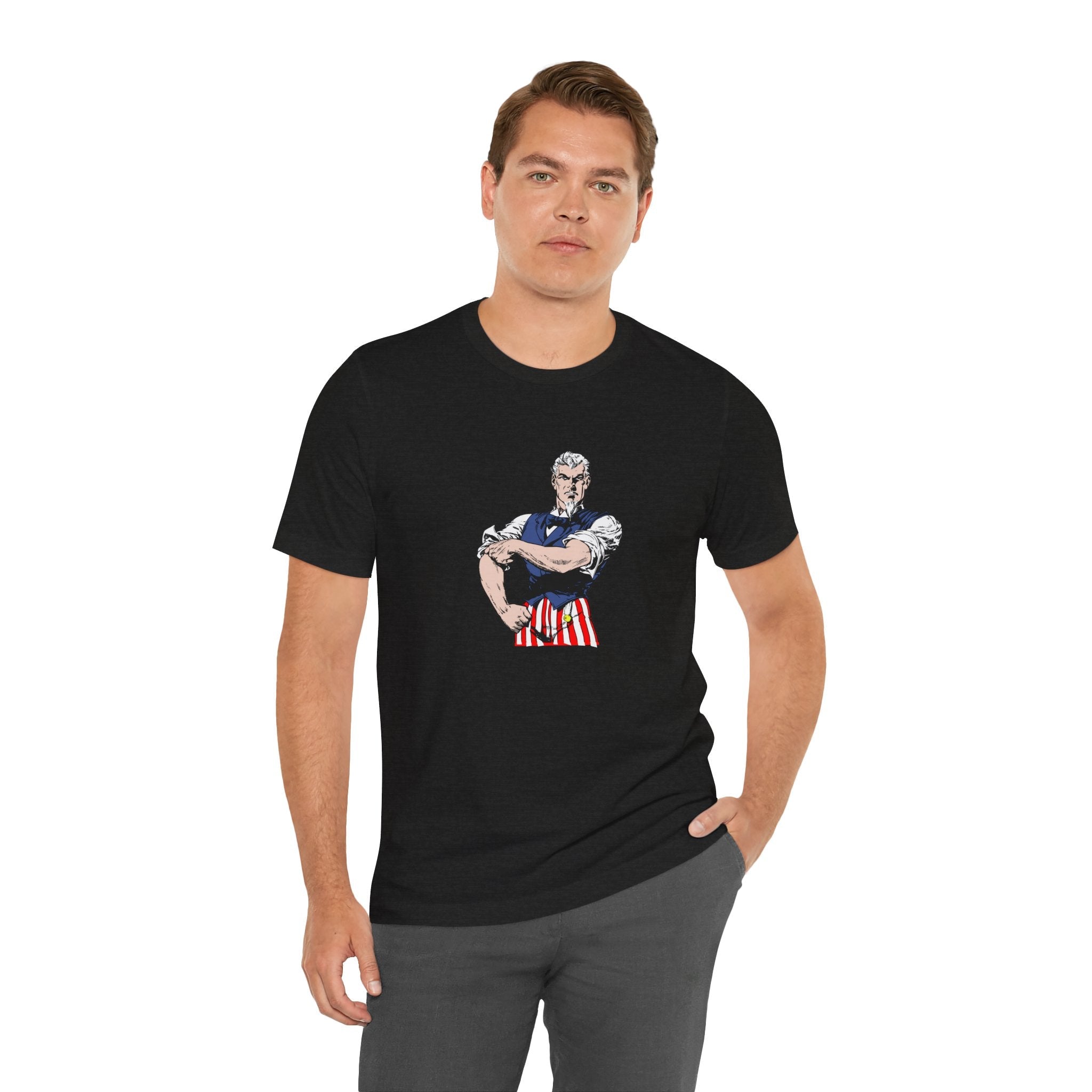 POP Culture Classics Tough Uncle Sam Unisex Jersey Short Sleeve T-Shirt - POPvault