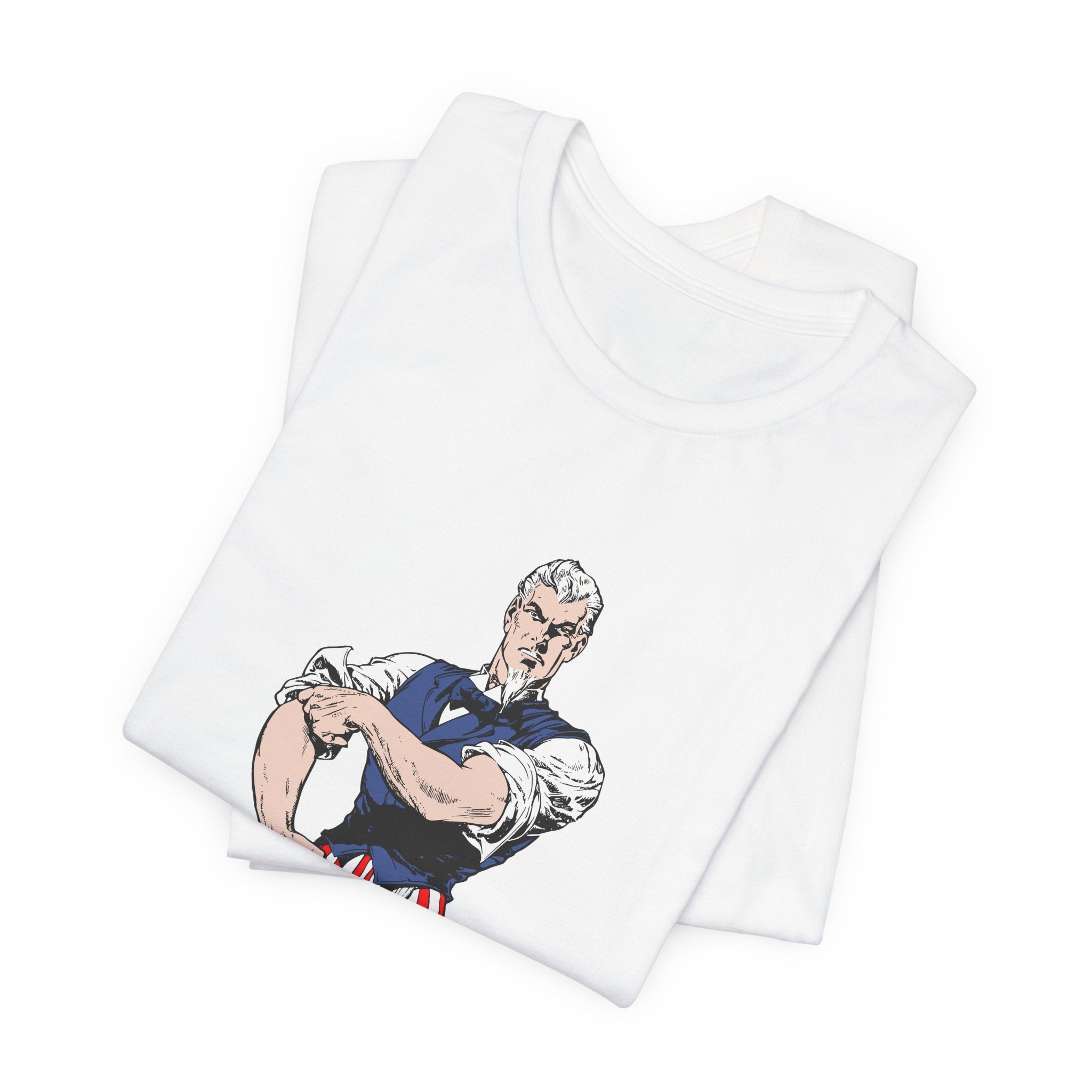 POP Culture Classics Tough Uncle Sam Unisex Jersey Short Sleeve T-Shirt - POPvault
