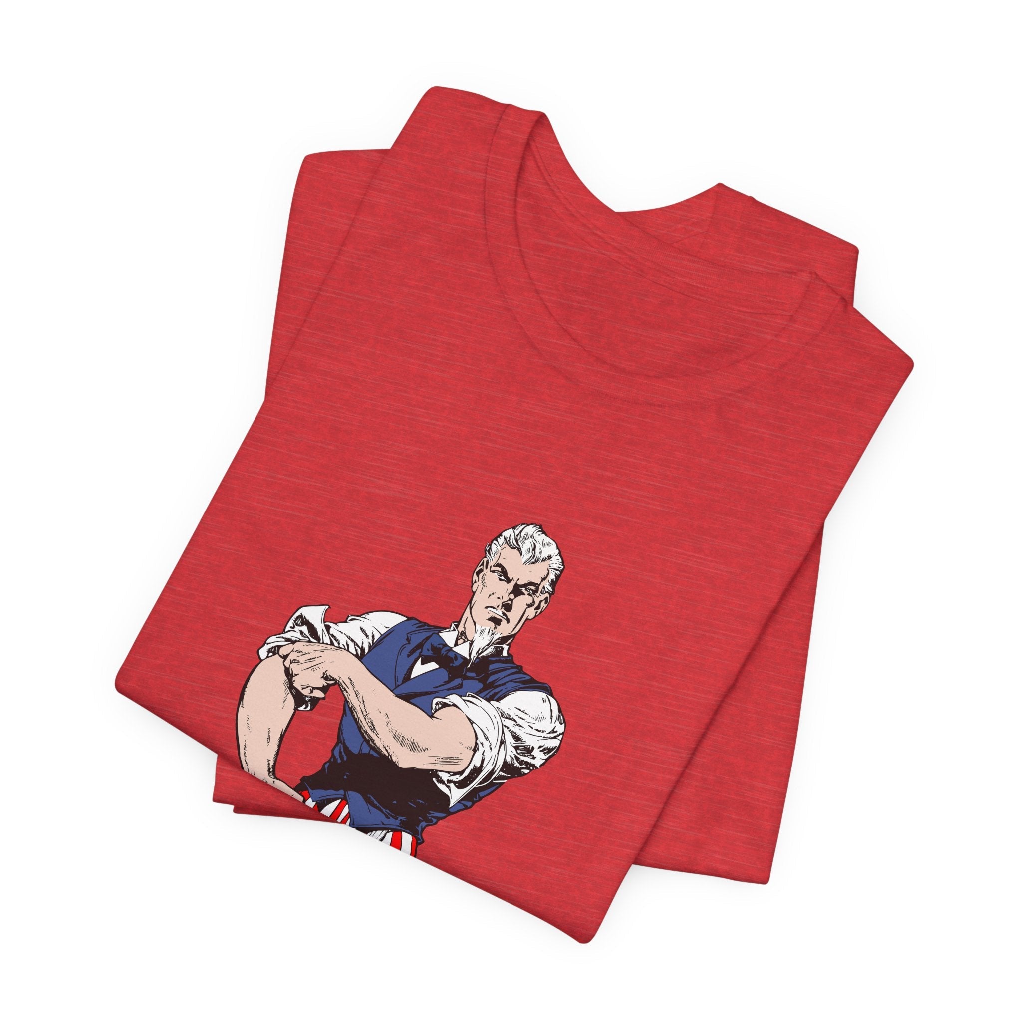 POP Culture Classics Tough Uncle Sam Unisex Jersey Short Sleeve T-Shirt - POPvault