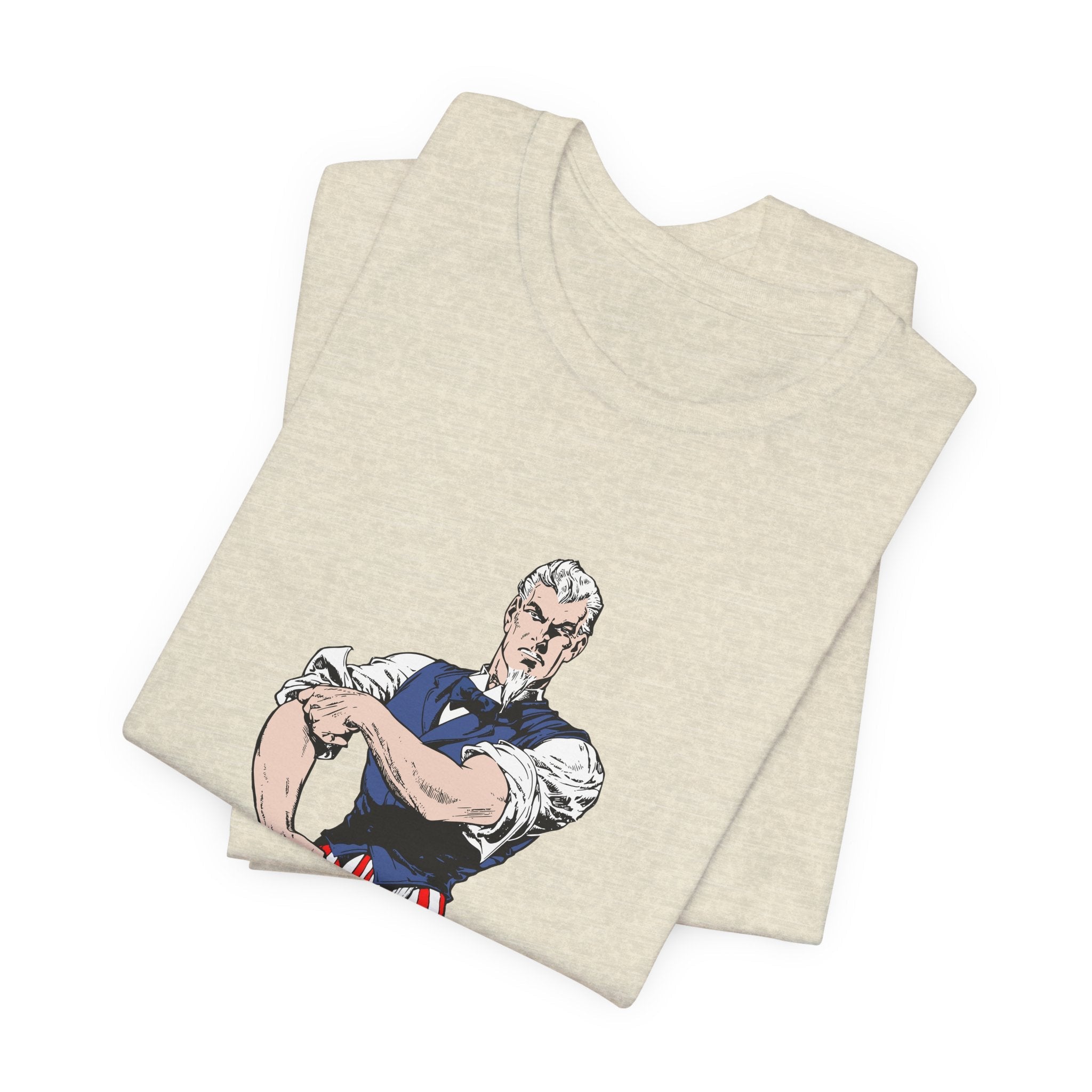 POP Culture Classics Tough Uncle Sam Unisex Jersey Short Sleeve T-Shirt - POPvault