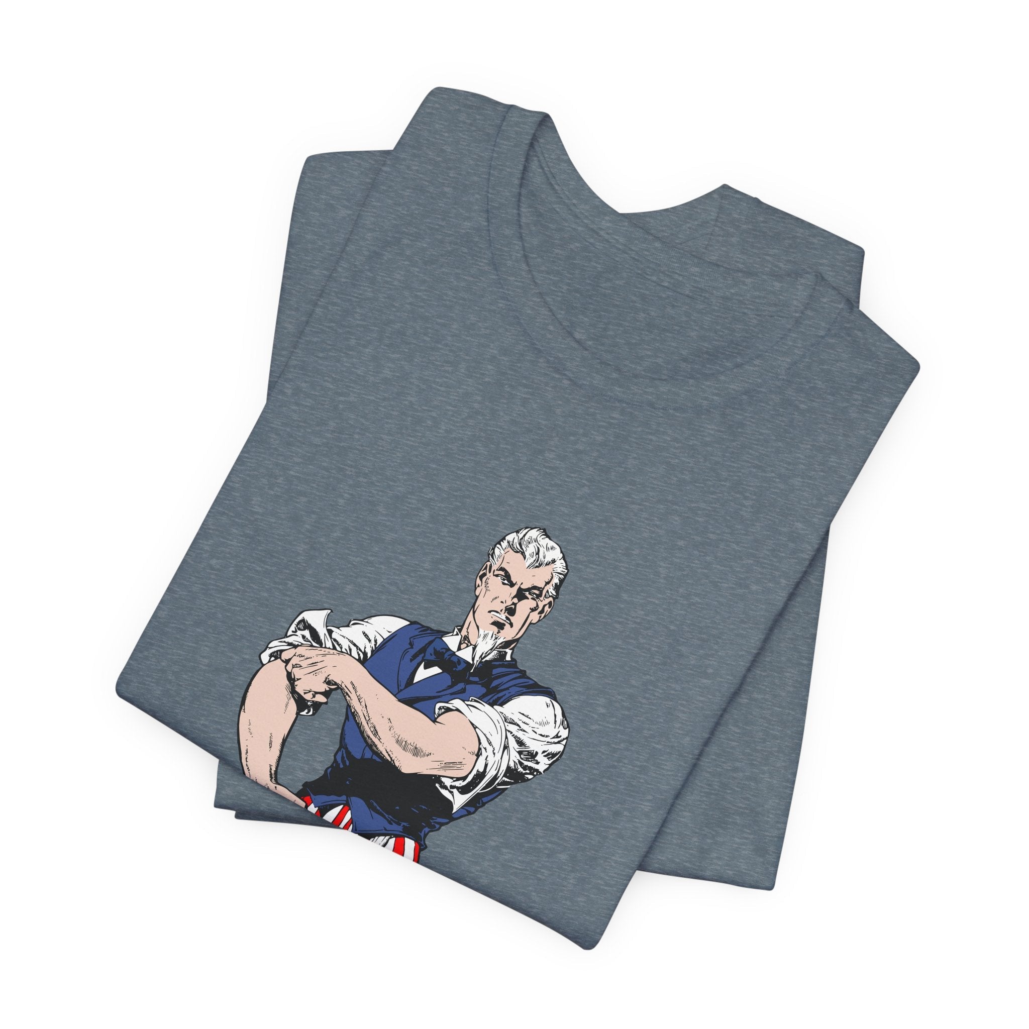 POP Culture Classics Tough Uncle Sam Unisex Jersey Short Sleeve T-Shirt - POPvault