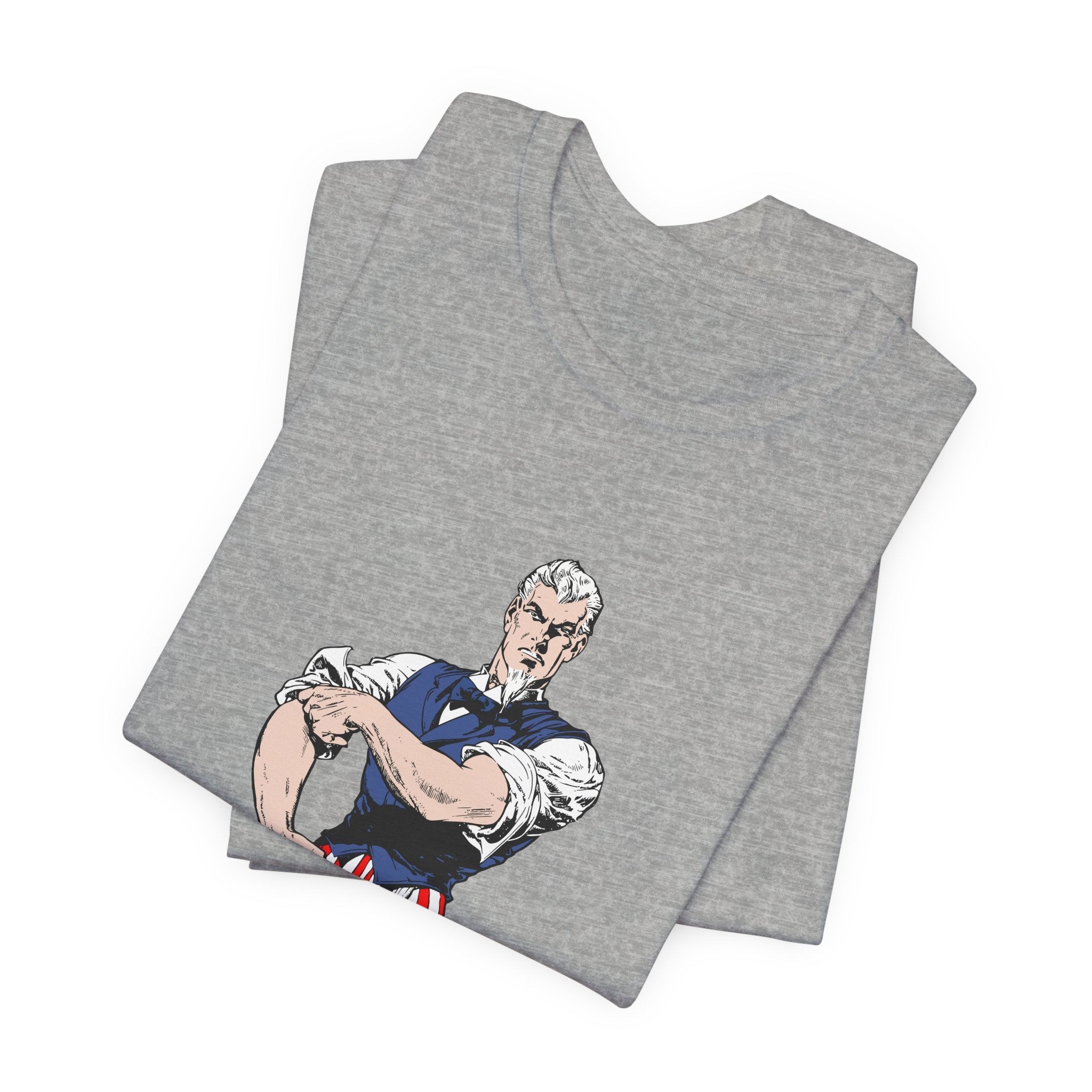 POP Culture Classics Tough Uncle Sam Unisex Jersey Short Sleeve T-Shirt - POPvault