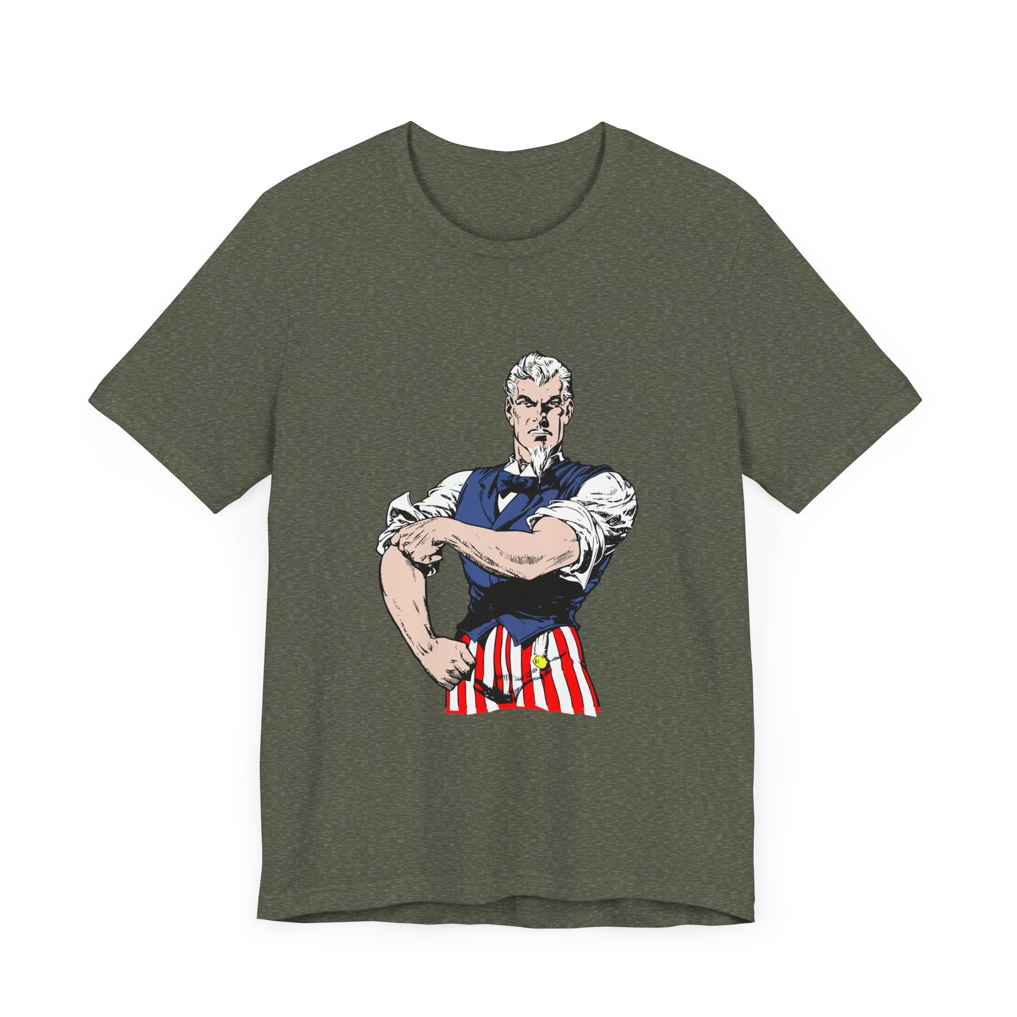 POP Culture Classics Tough Uncle Sam Unisex Jersey Short Sleeve T-Shirt - POPvault