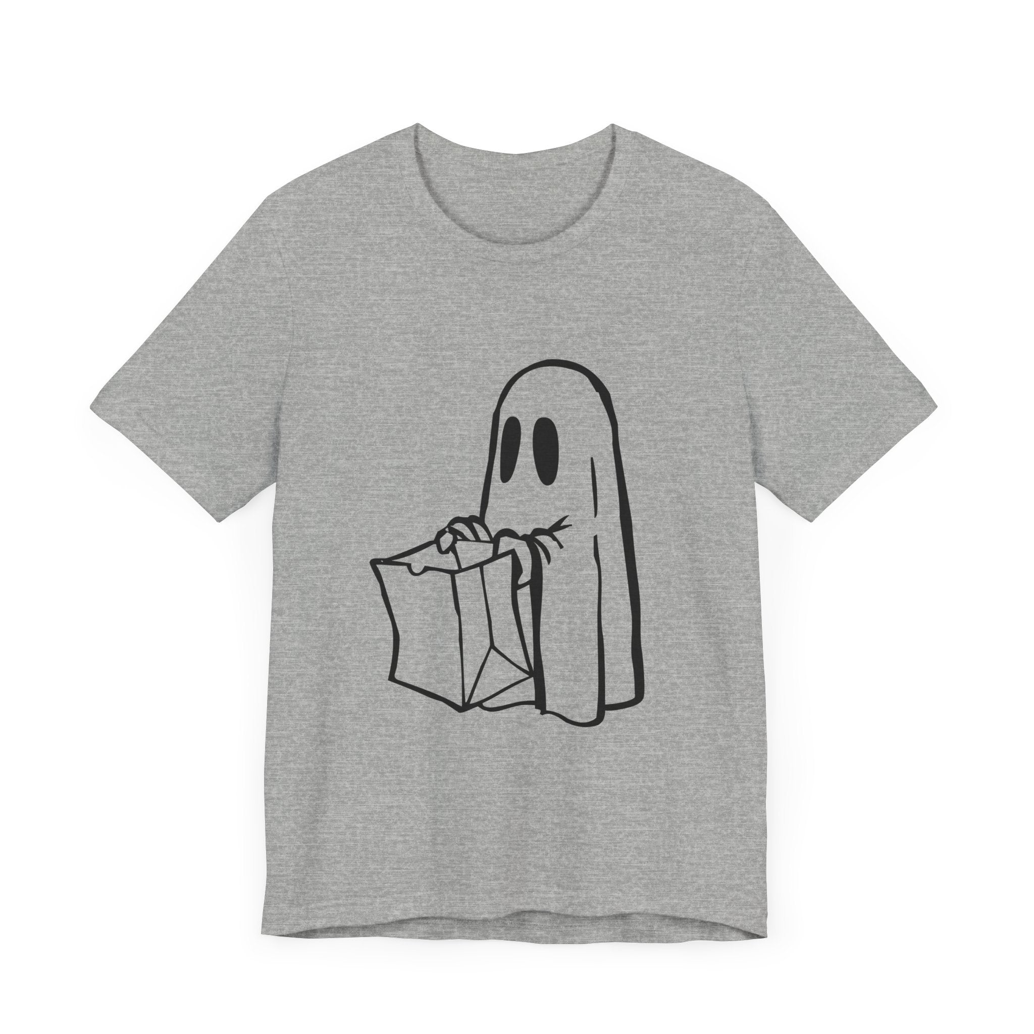 POP Culture Classics Trick or Treat Ghost Unisex Jersey Short Sleeve T-Shirt - POPvault