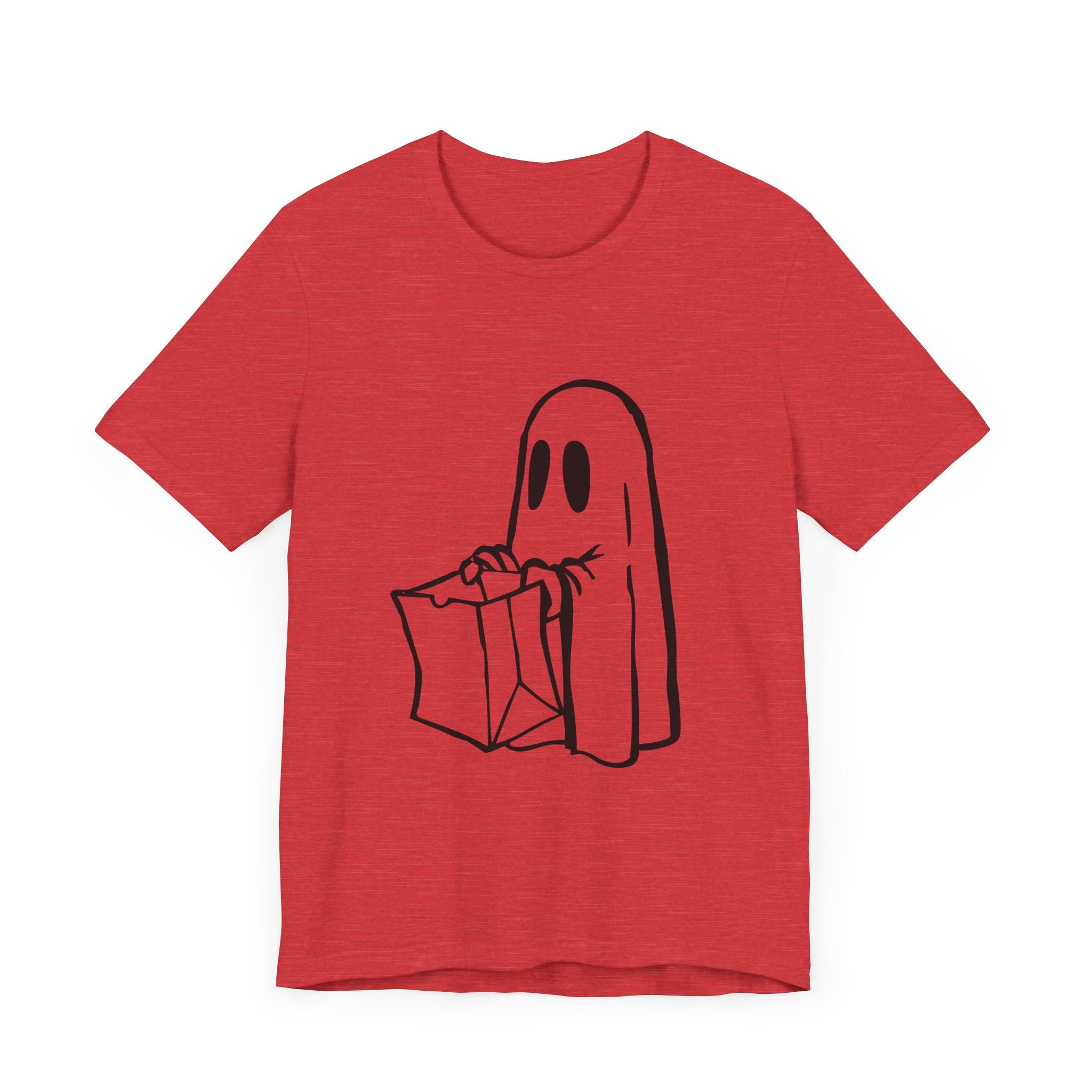 POP Culture Classics Trick or Treat Ghost Unisex Jersey Short Sleeve T-Shirt - POPvault