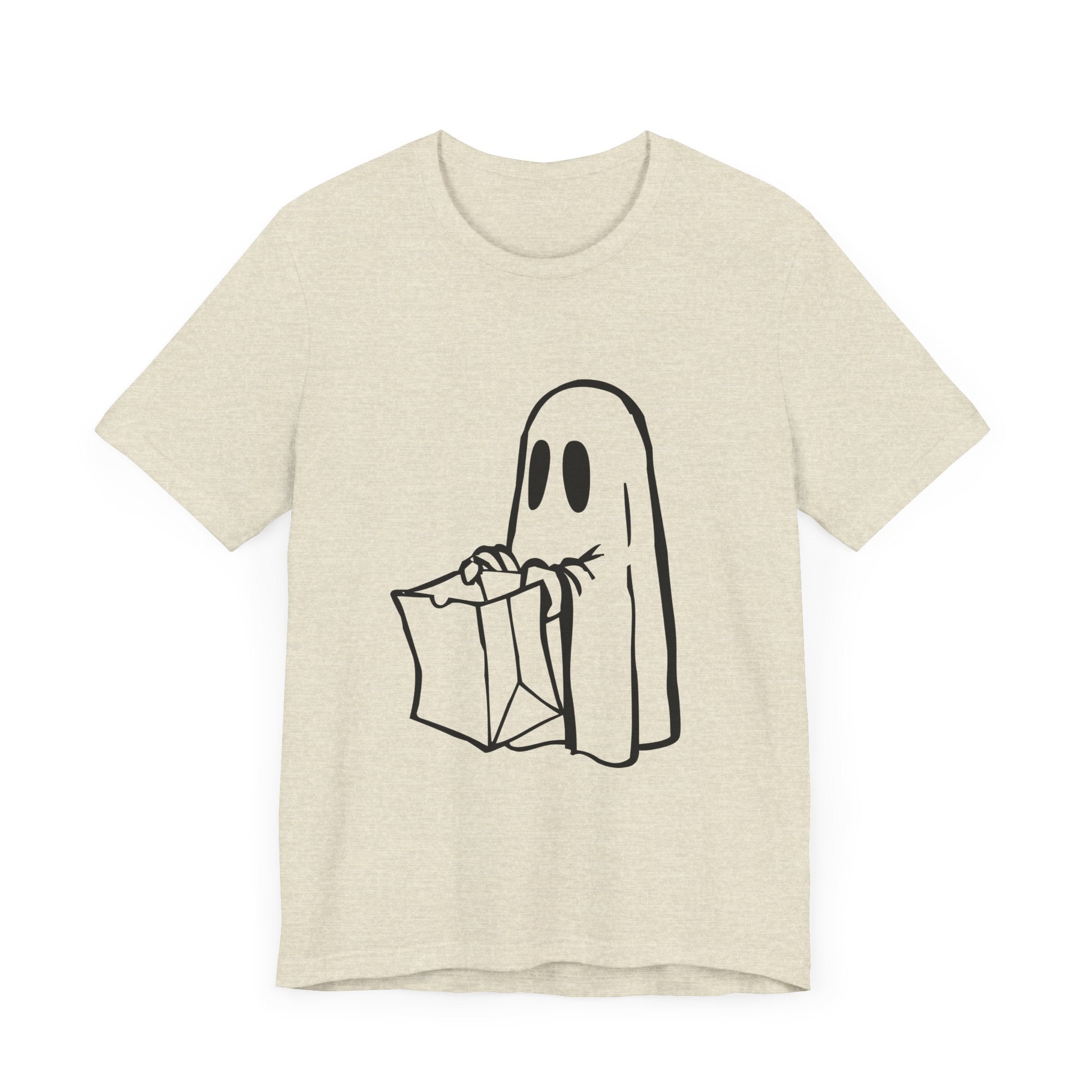 POP Culture Classics Trick or Treat Ghost Unisex Jersey Short Sleeve T-Shirt - POPvault