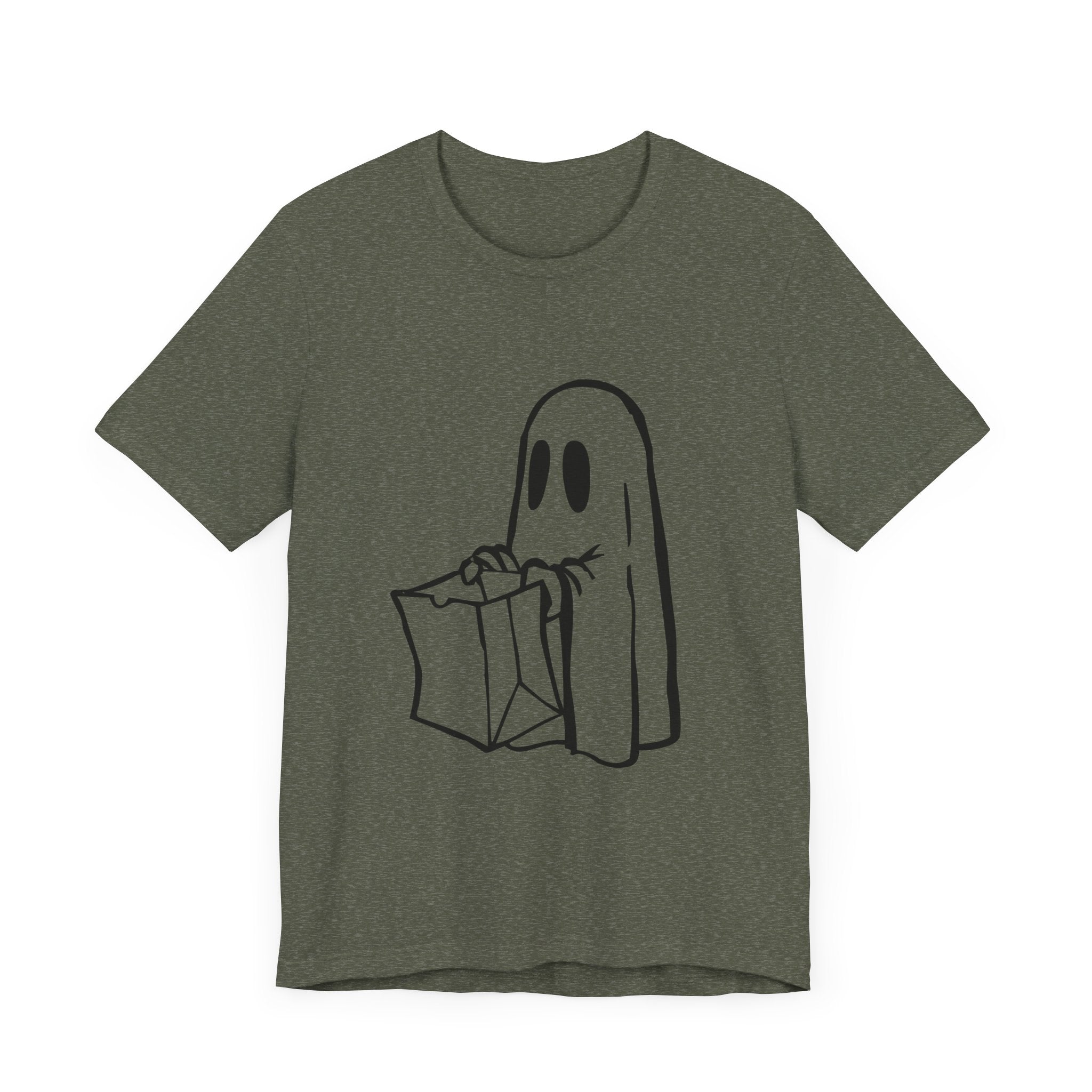POP Culture Classics Trick or Treat Ghost Unisex Jersey Short Sleeve T-Shirt - POPvault