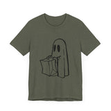 POP Culture Classics Trick or Treat Ghost Unisex Jersey Short Sleeve T-Shirt - POPvault