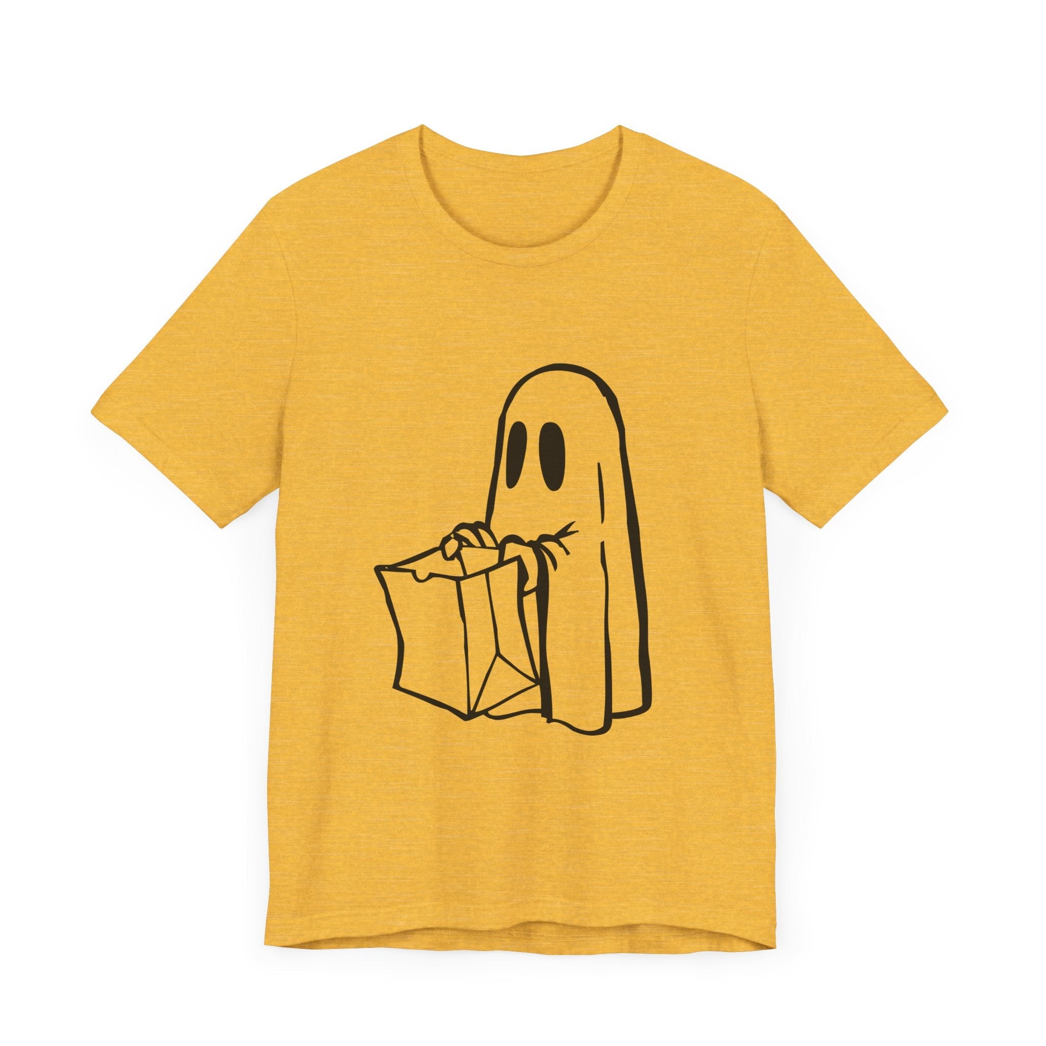 POP Culture Classics Trick or Treat Ghost Unisex Jersey Short Sleeve T-Shirt - POPvault