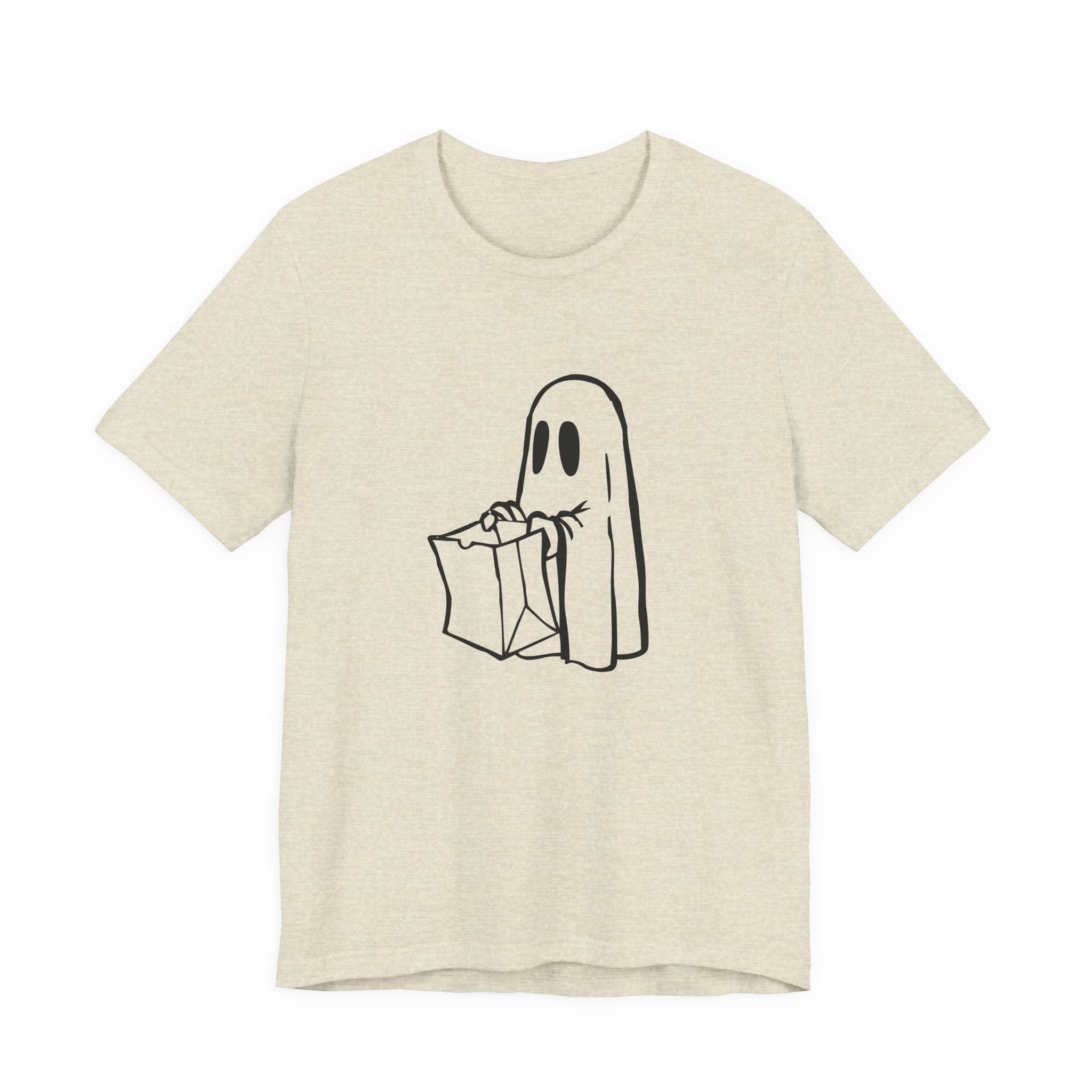 POP Culture Classics Trick or Treat Ghost Unisex Jersey Short Sleeve T-Shirt - POPvault