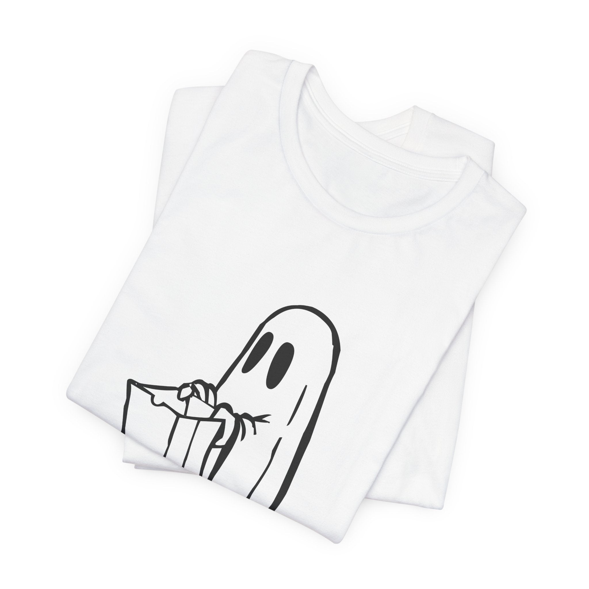 POP Culture Classics Trick or Treat Ghost Unisex Jersey Short Sleeve T-Shirt - POPvault