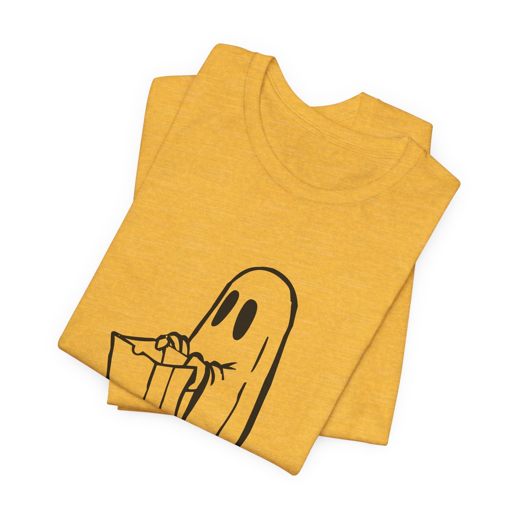 POP Culture Classics Trick or Treat Ghost Unisex Jersey Short Sleeve T-Shirt - POPvault