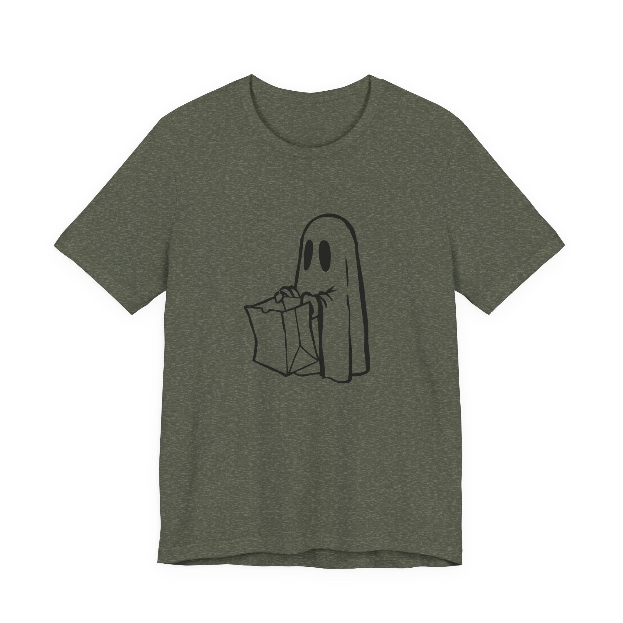 POP Culture Classics Trick or Treat Ghost Unisex Jersey Short Sleeve T-Shirt - POPvault