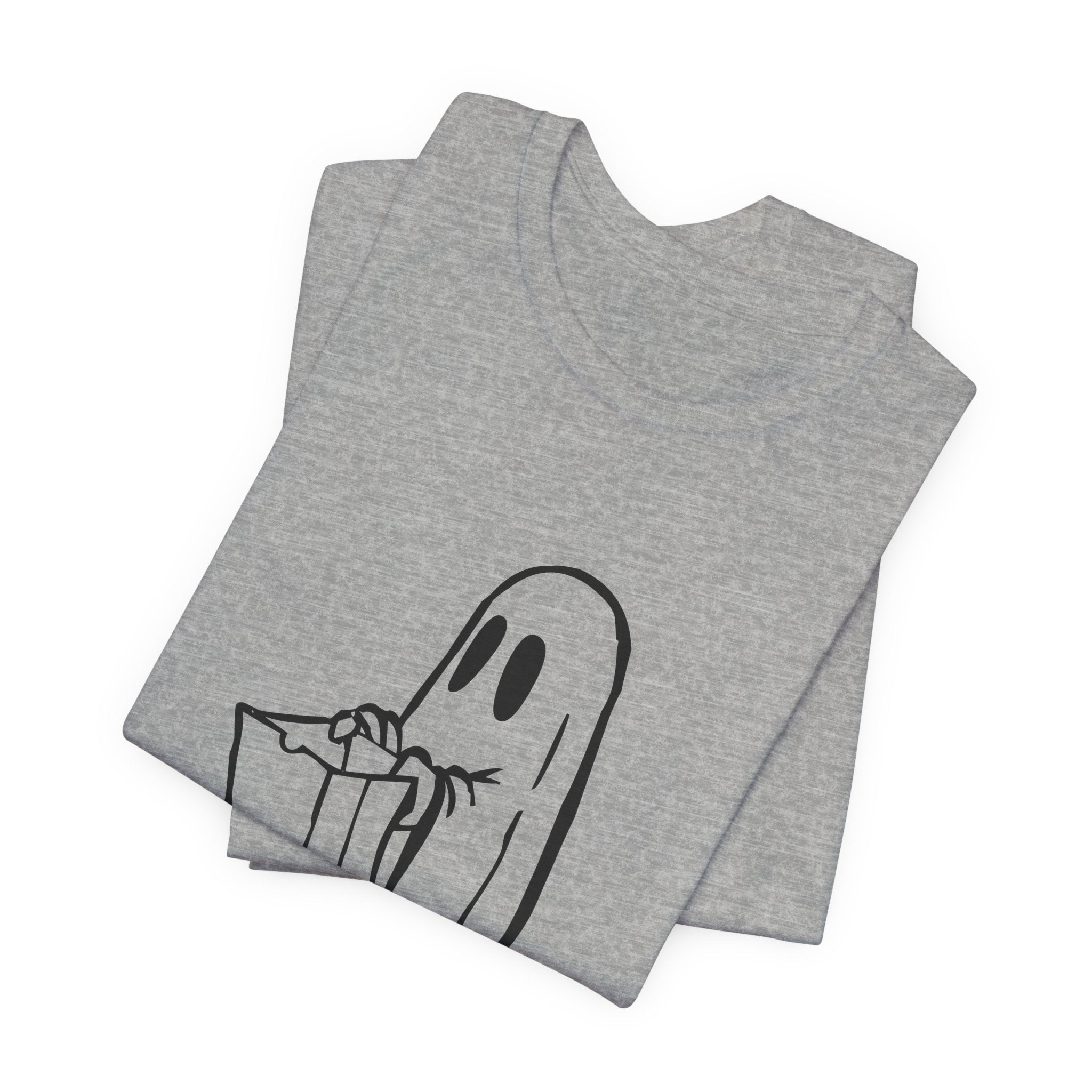POP Culture Classics Trick or Treat Ghost Unisex Jersey Short Sleeve T-Shirt - POPvault