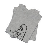 POP Culture Classics Trick or Treat Ghost Unisex Jersey Short Sleeve T-Shirt - POPvault