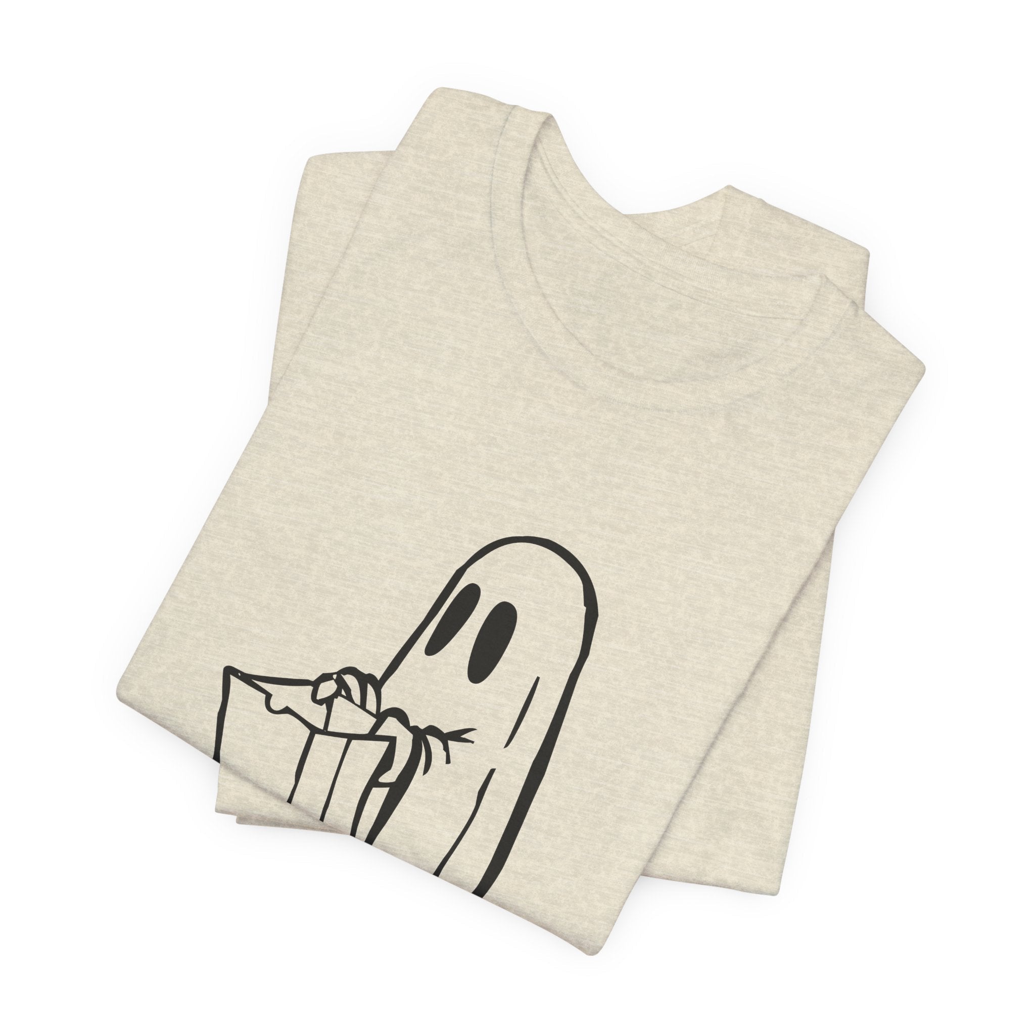 POP Culture Classics Trick or Treat Ghost Unisex Jersey Short Sleeve T-Shirt - POPvault
