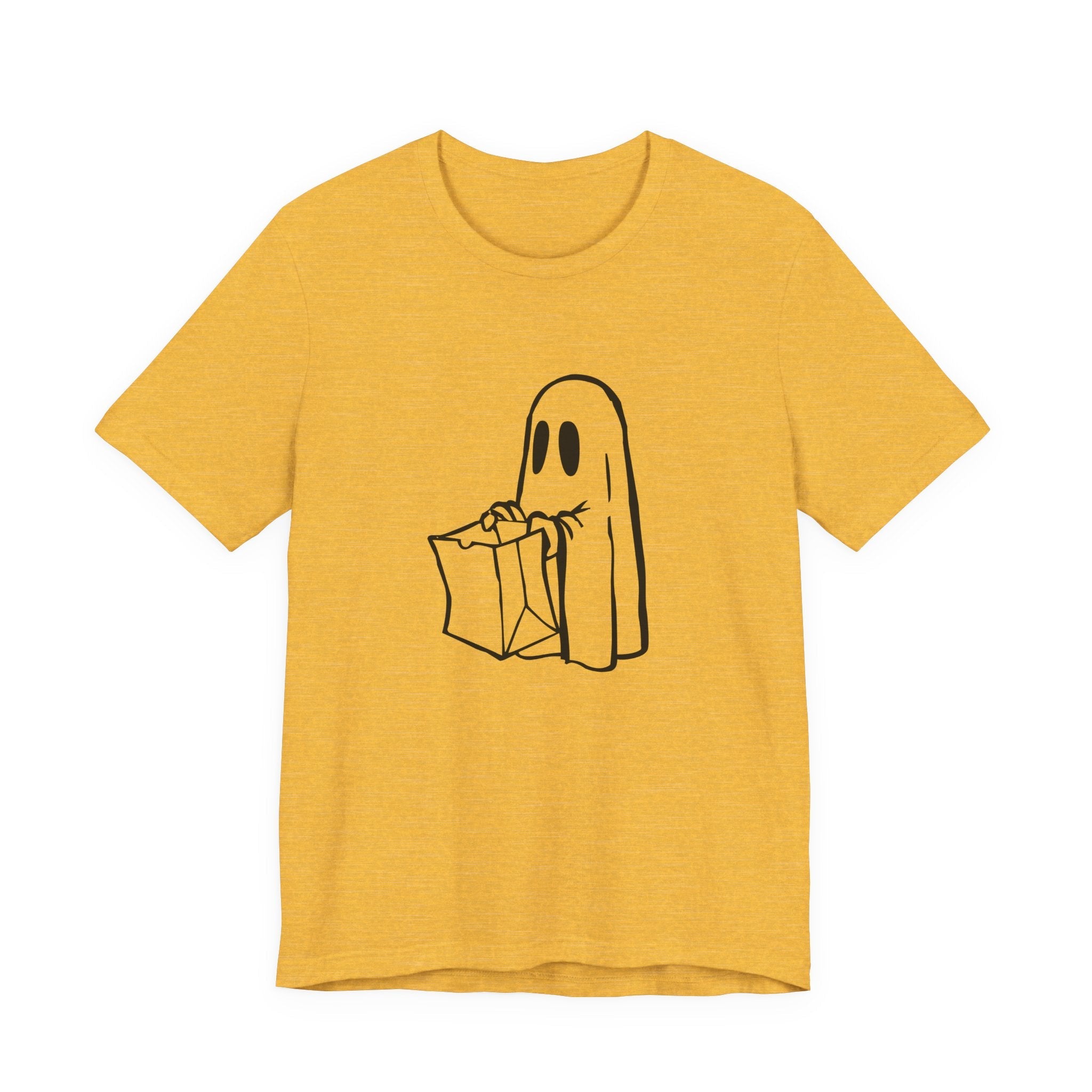 POP Culture Classics Trick or Treat Ghost Unisex Jersey Short Sleeve T-Shirt - POPvault