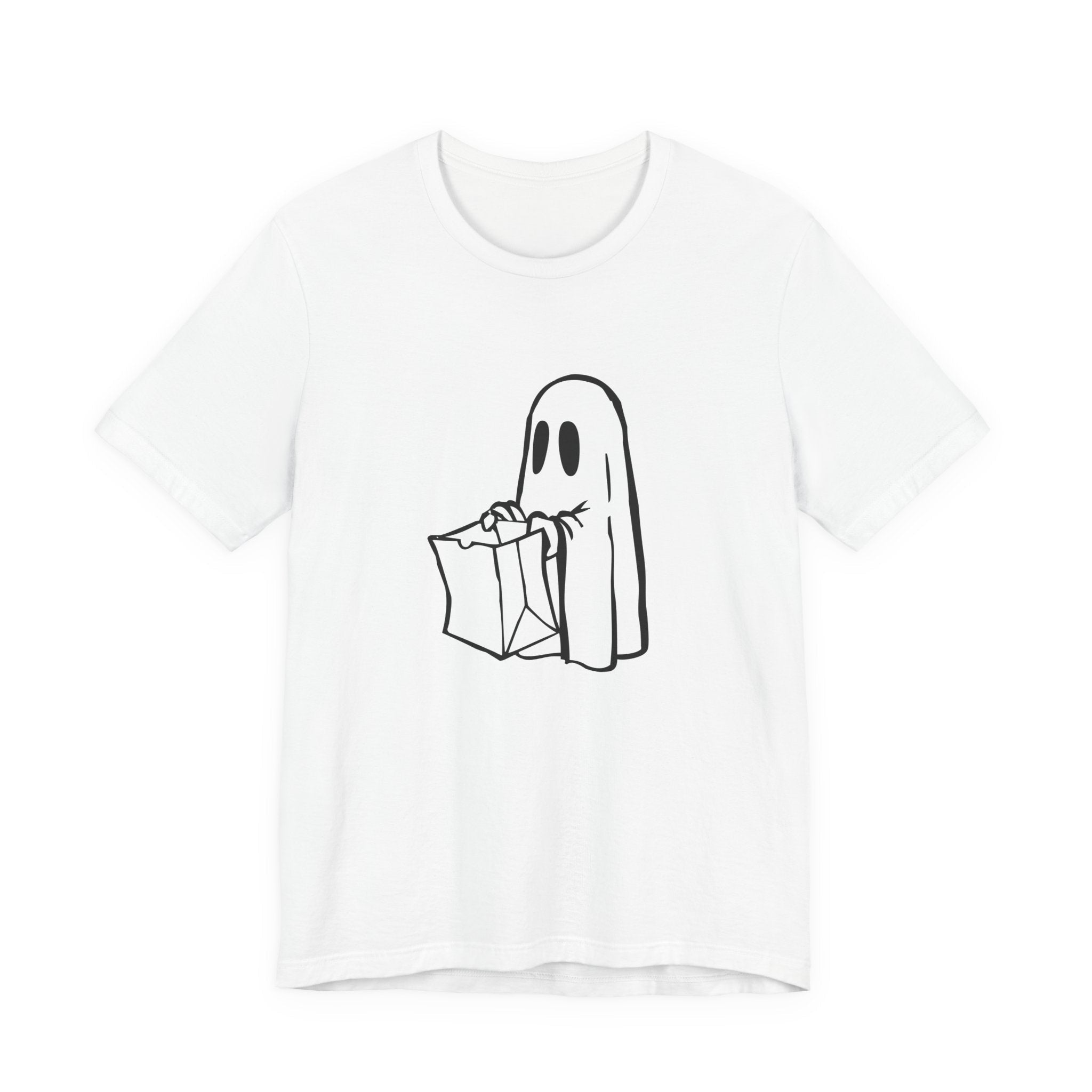 POP Culture Classics Trick or Treat Ghost Unisex Jersey Short Sleeve T-Shirt - POPvault