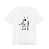 POP Culture Classics Trick or Treat Ghost Unisex Jersey Short Sleeve T-Shirt - POPvault