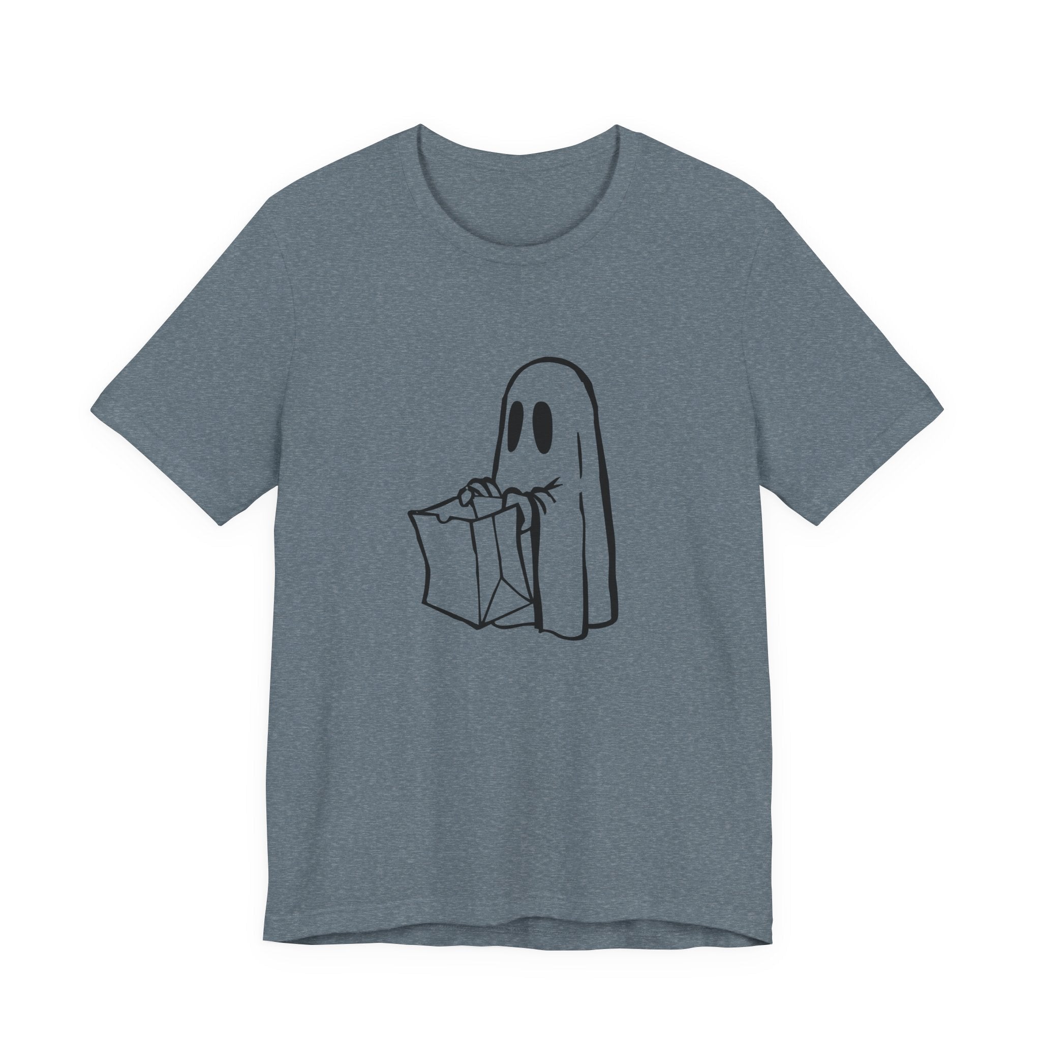 POP Culture Classics Trick or Treat Ghost Unisex Jersey Short Sleeve T-Shirt - POPvault