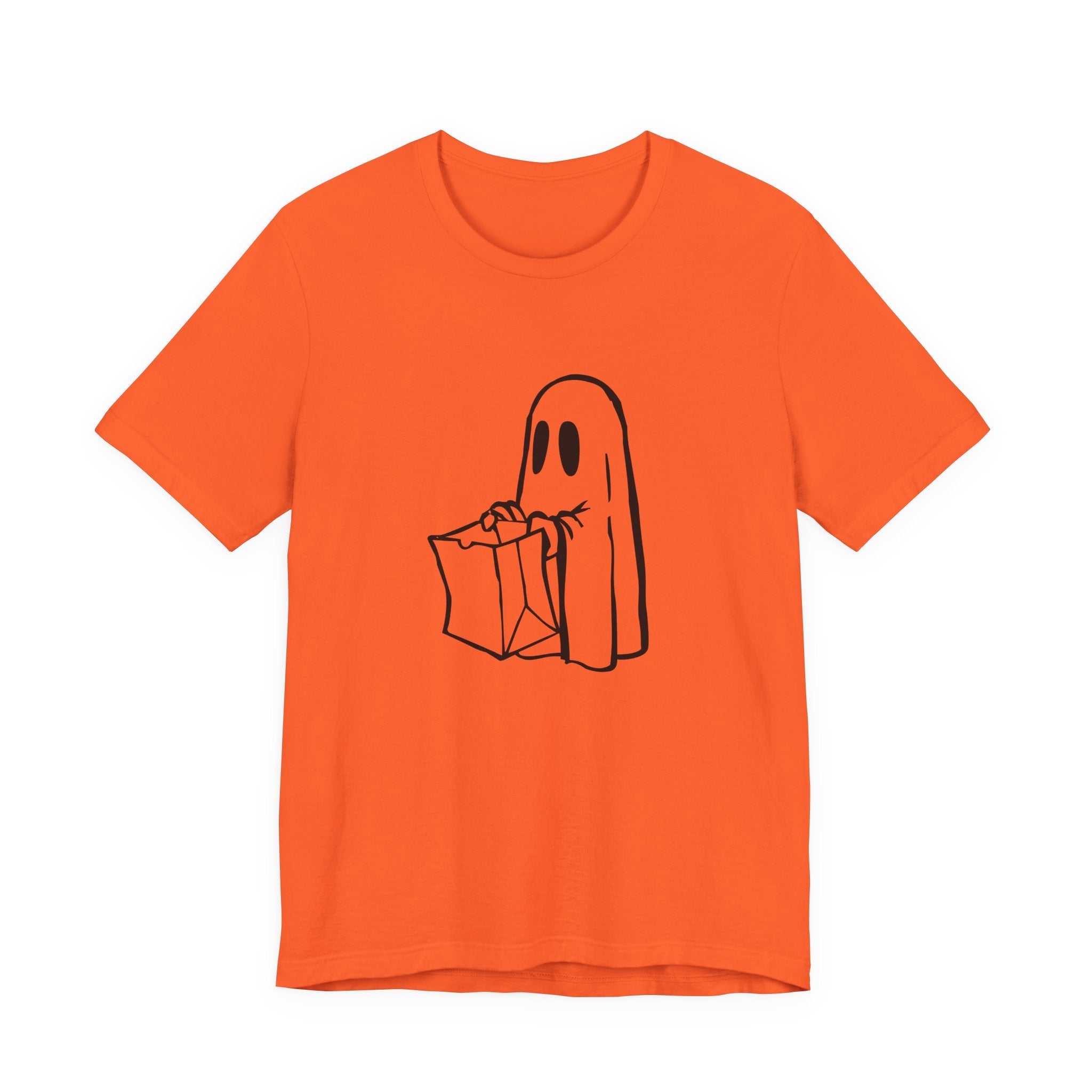 POP Culture Classics Trick or Treat Ghost Unisex Jersey Short Sleeve T-Shirt - POPvault