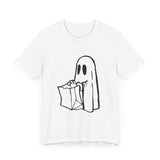 POP Culture Classics Trick or Treat Ghost Unisex Jersey Short Sleeve T-Shirt - POPvault