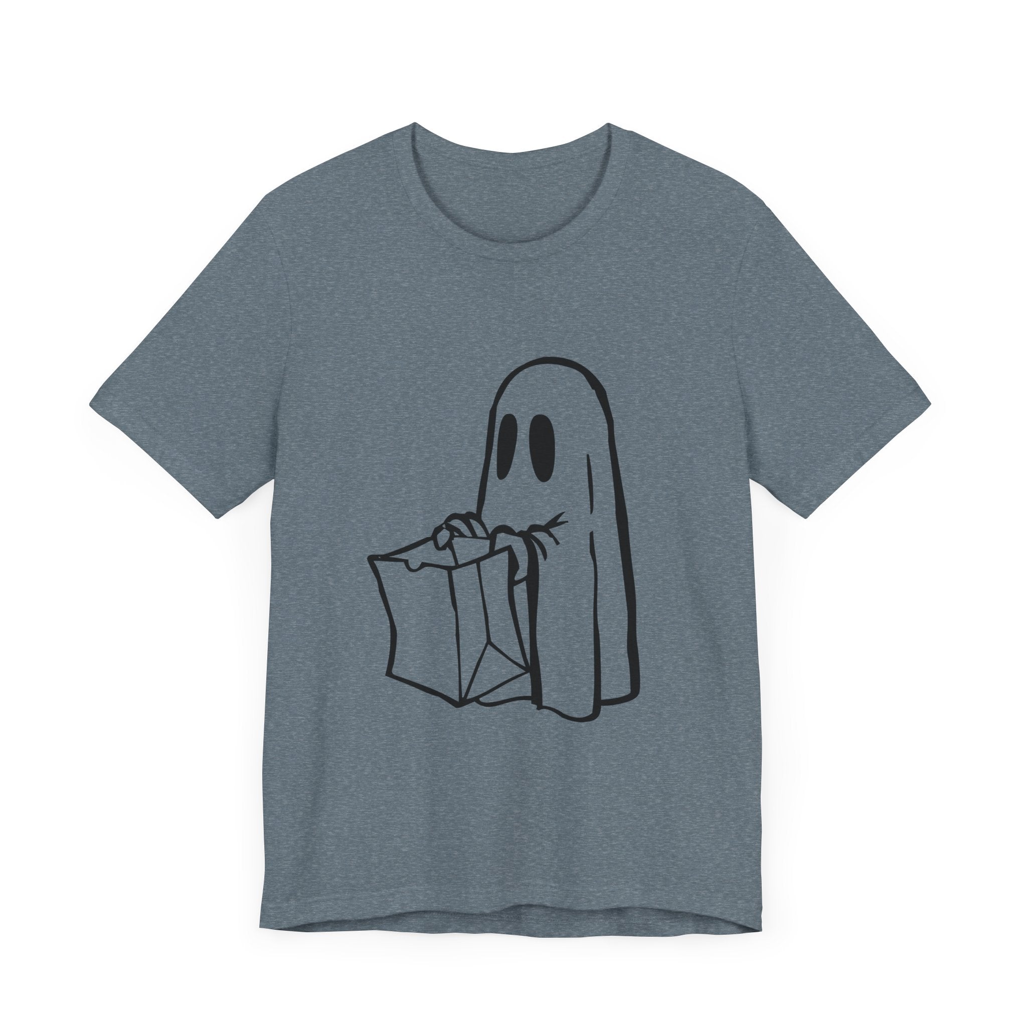 POP Culture Classics Trick or Treat Ghost Unisex Jersey Short Sleeve T-Shirt - POPvault