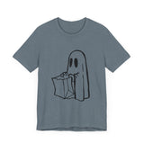 POP Culture Classics Trick or Treat Ghost Unisex Jersey Short Sleeve T-Shirt - POPvault