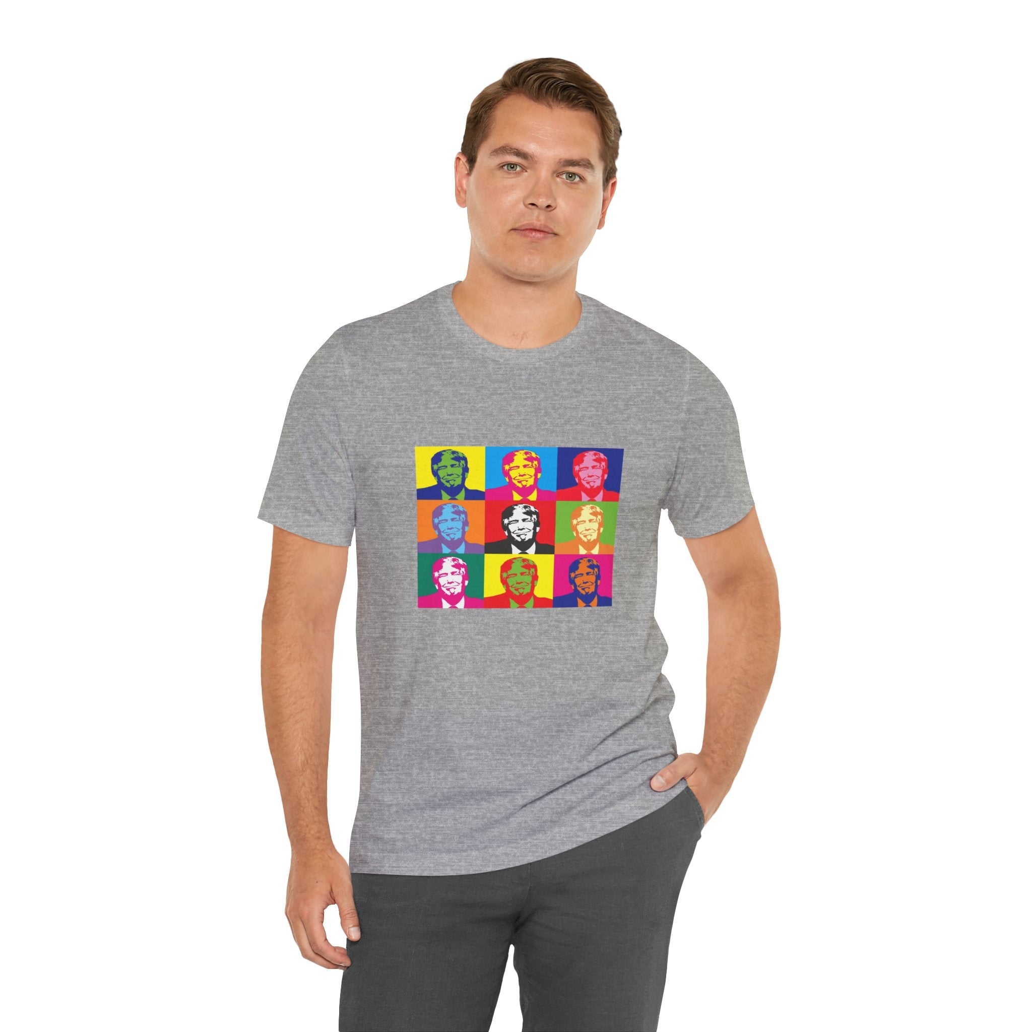 POP Culture Classics Trump Meets Andy Unisex Jersey Short Sleeve T-Shirt - POPvault